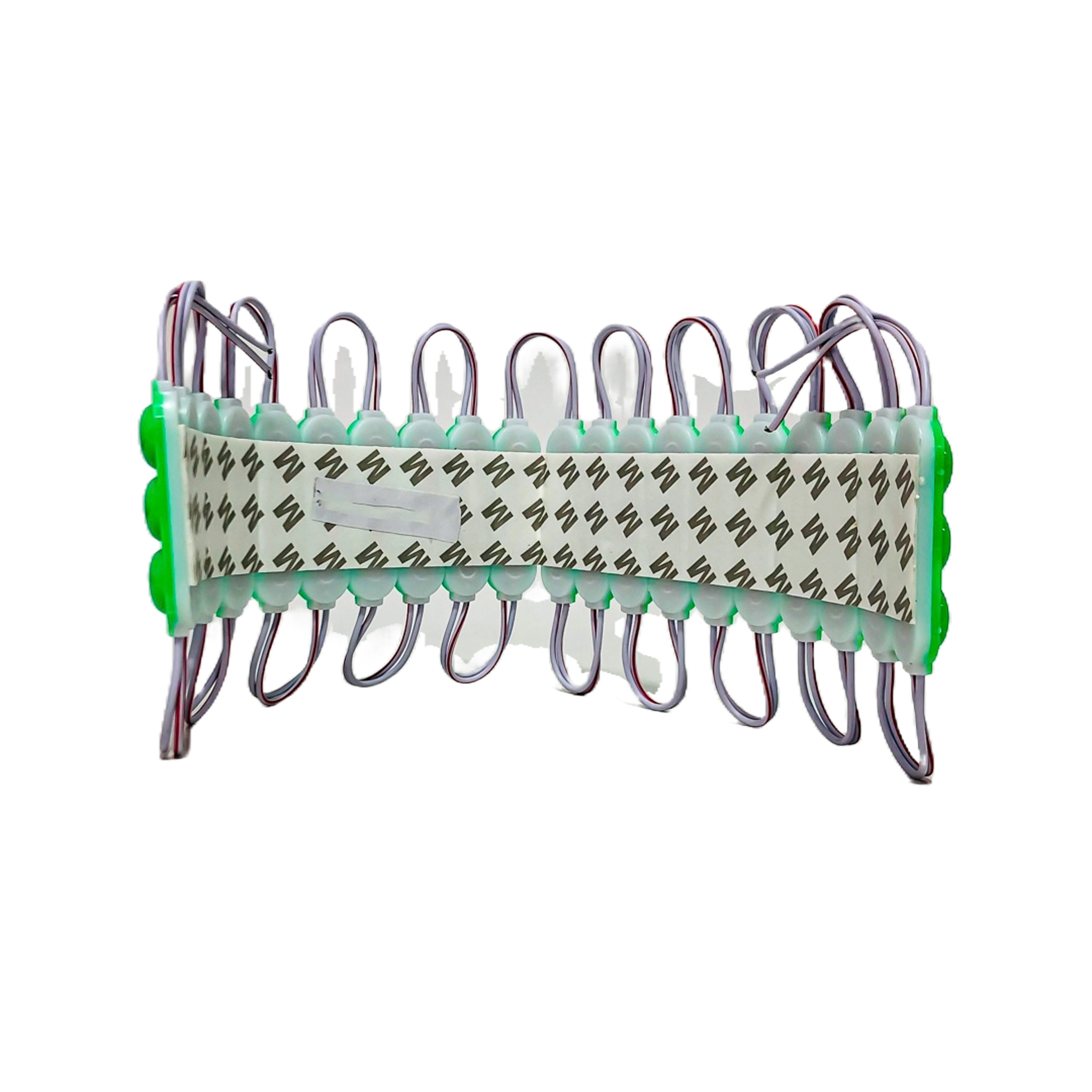MODULO LED COB 3 LED COB CIRCULAR FUME AUTOADHESIVO 24V COLOR VERDE 7CM X 1,5CM - 3