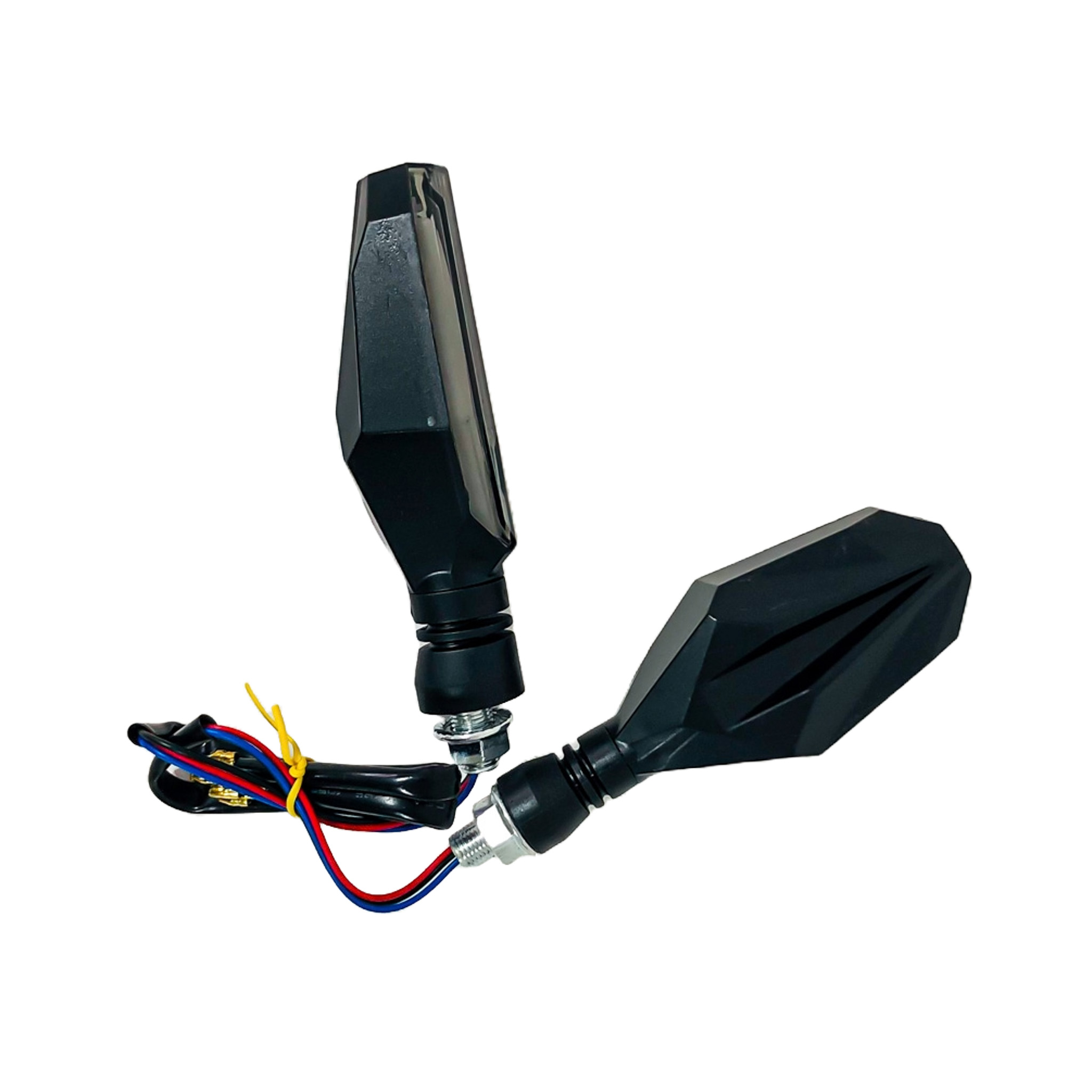 OFF ROAD FARO DE LED UNIVERSAL - LUZ DE GIRO GIRO PARA MOTO CON LUZ LED RUNNING AMBAR Y LUZ DE GIRO AMBAR 12V  - JUEGO DE 2 UNIDADES MEDIDAS 350*40*32 (mm) - 3