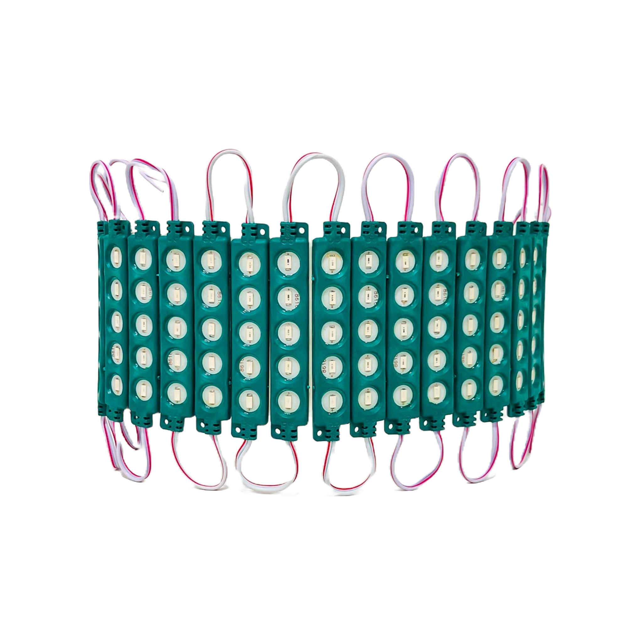 MODULO LED COB 5 LED COB CIRCULAR AUTOADHESIVO 24V COLOR VERDE 7CM X 1,5CM - 3