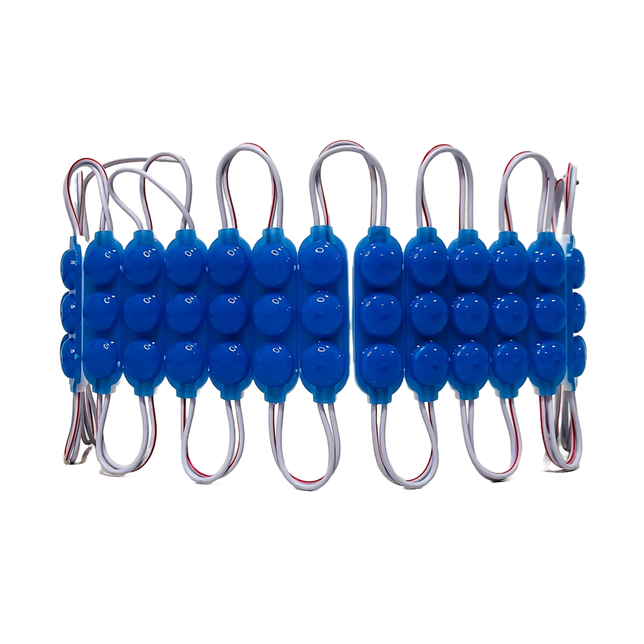 MODULO LED COB 3 LED COB CIRCULAR FUME AUTOADHESIVO 24V COLOR AZUL 7CM X 1,5CM