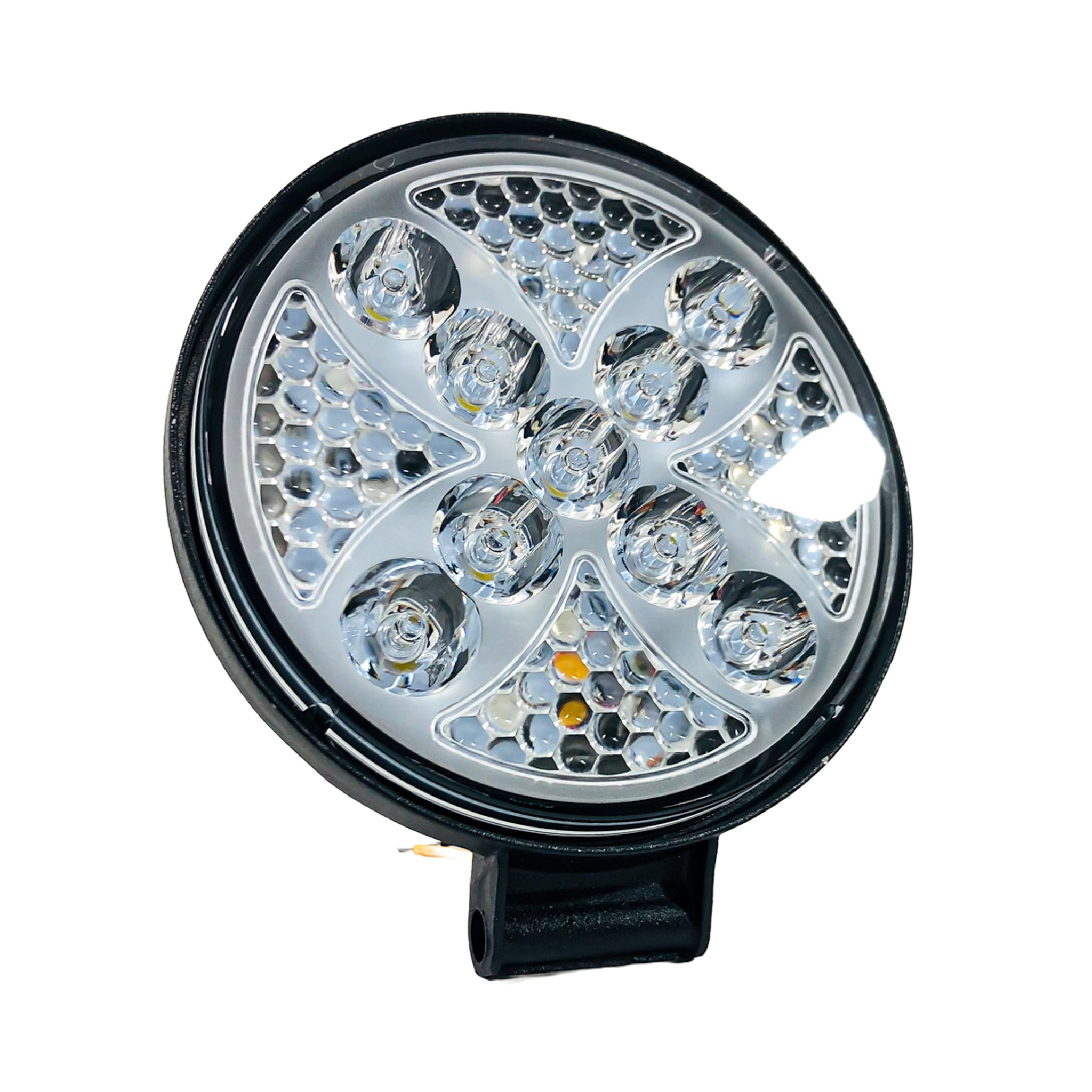 OFF ROAD FARO DE LED UNIVERSAL FARO DE LED CIRULAR - 47 LED 141W BLANCO CON  DRL RUNNING RGB 10.8X2X11CM 12V A 36VV - 5