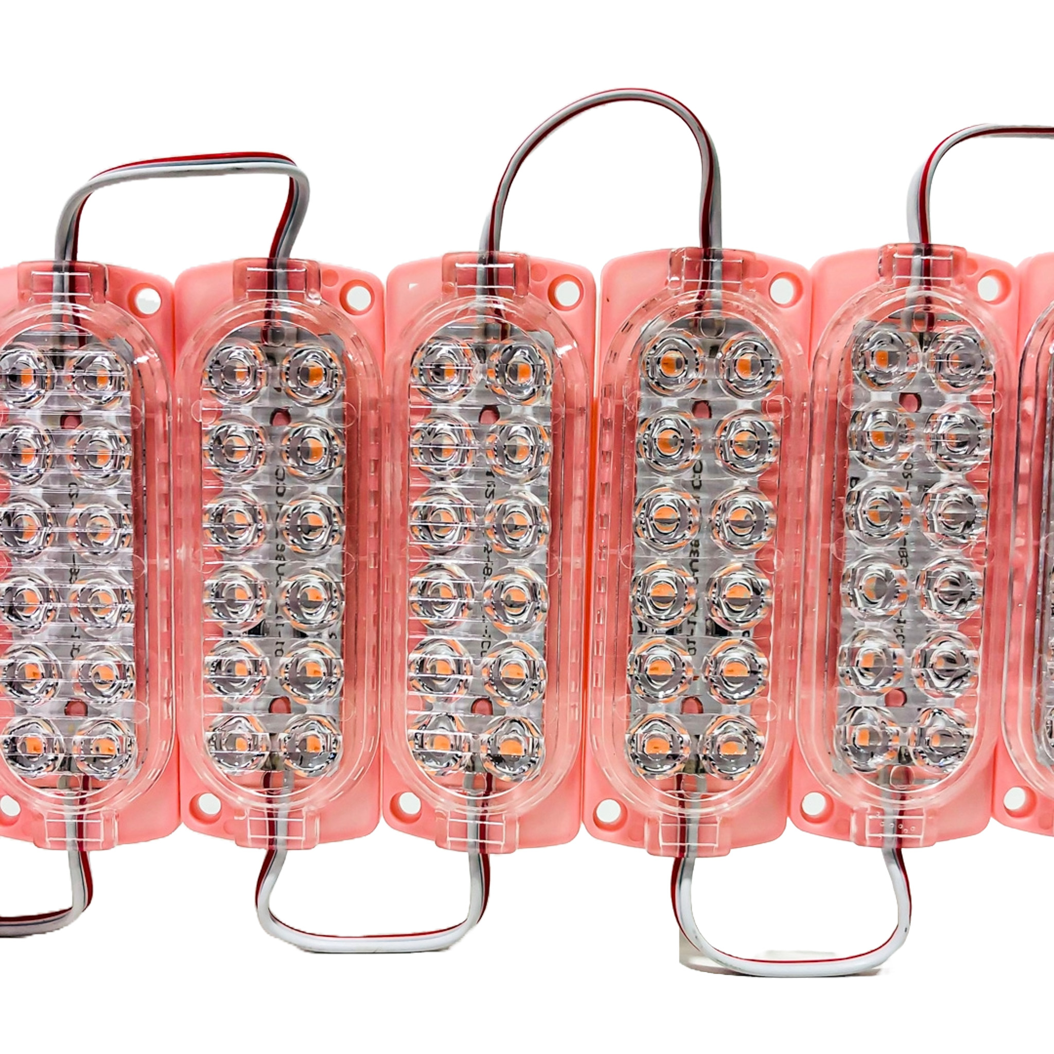 MODULO LED SMD 12 LED SMD AUTOADHESIVO 12V COLOR ROSA 10CM X 3CM CANTIDAD POR CAJA MASTER 2000