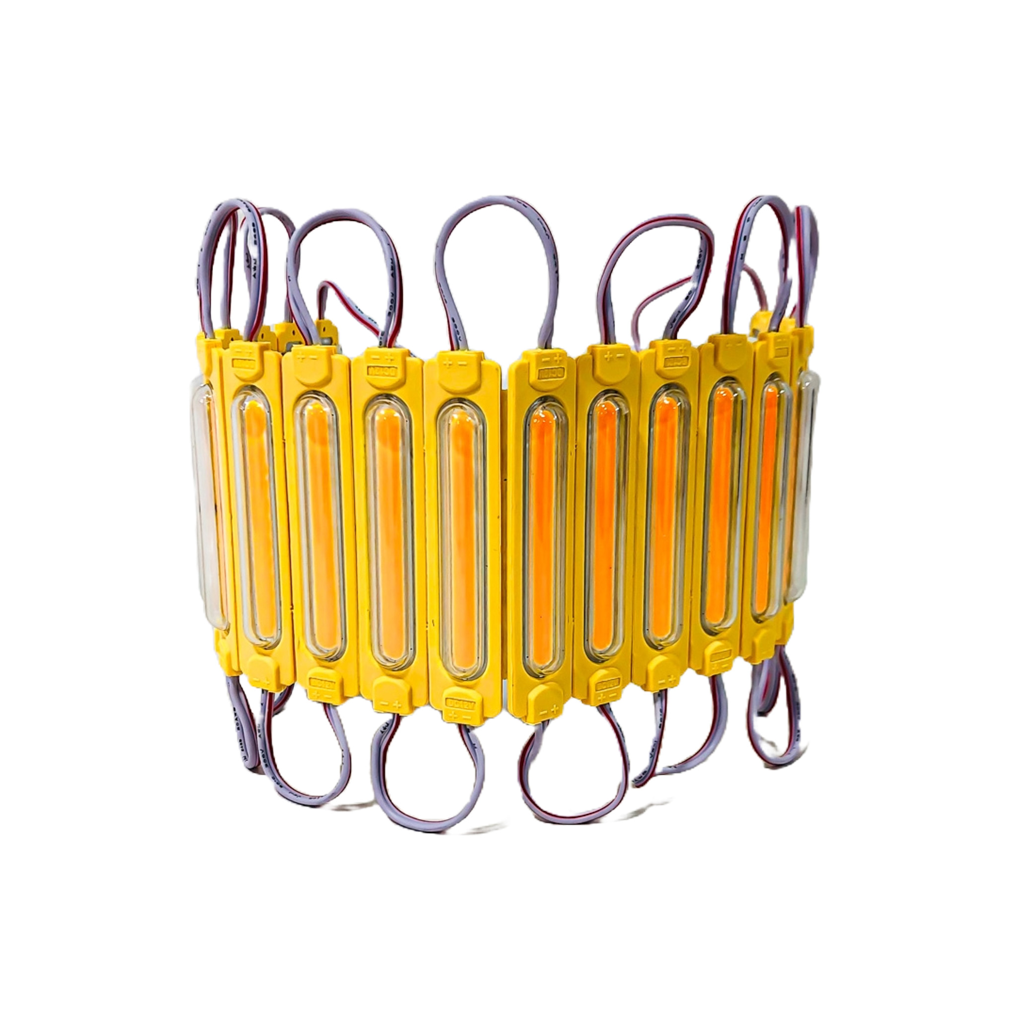 MODULO LED COB PLACA LED COB AUTOADHESIVO 12V COLOR AMBAR 8,5CM X 2CM CANTIDAD POR CAJA MASTER 2000 - 3