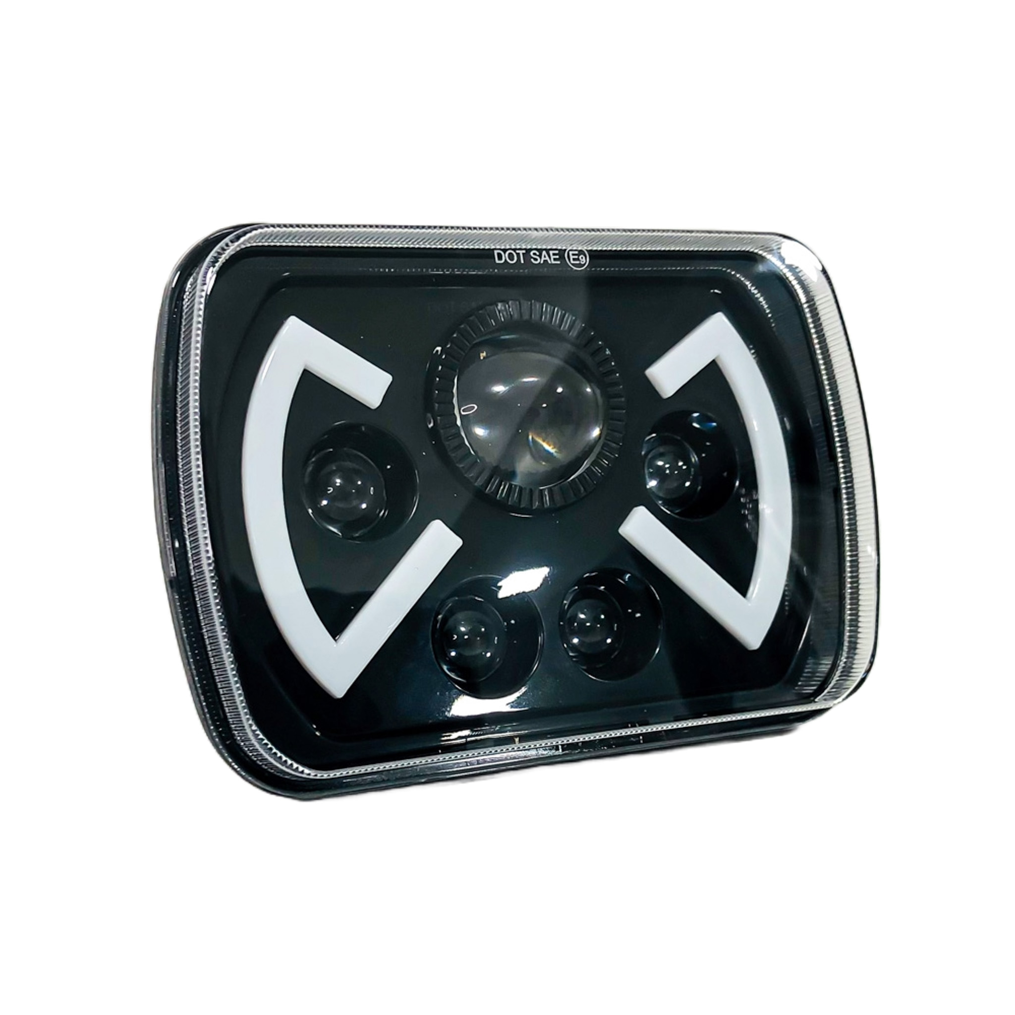 OFF ROAD FARO DE LED FARO LED RECTANGULAR 7' 45 WATTS 4 FUNCIONES. ALTA Y BAJA + DRL BLANCO Y AMBAR - 5