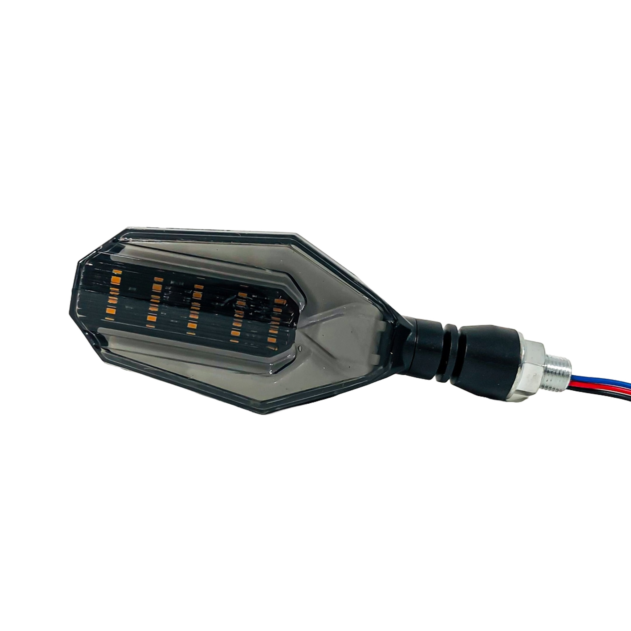 OFF ROAD FARO DE LED UNIVERSAL - LUZ DE GIRO GIRO PARA MOTO CON LUZ LED RUNNING AMBAR Y LUZ DE GIRO AMBAR 12V  - JUEGO DE 2 UNIDADES MEDIDAS 350*40*32 (mm) - 5