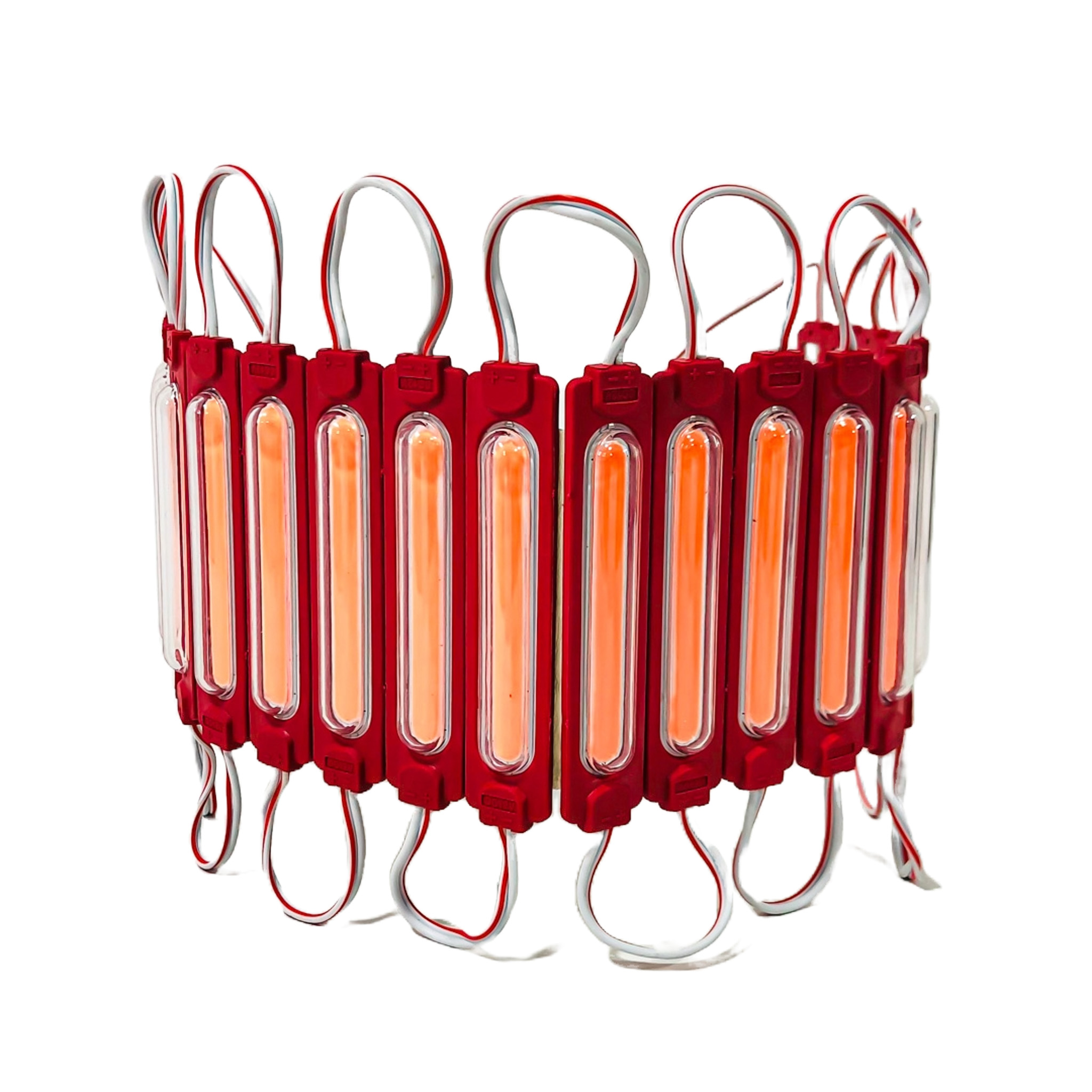 MODULO LED COB PLACA LED COB AUTOADHESIVO 12V COLOR ROJO 8,5CM X 2CM CANTIDAD POR CAJA MASTER 2000 - 2