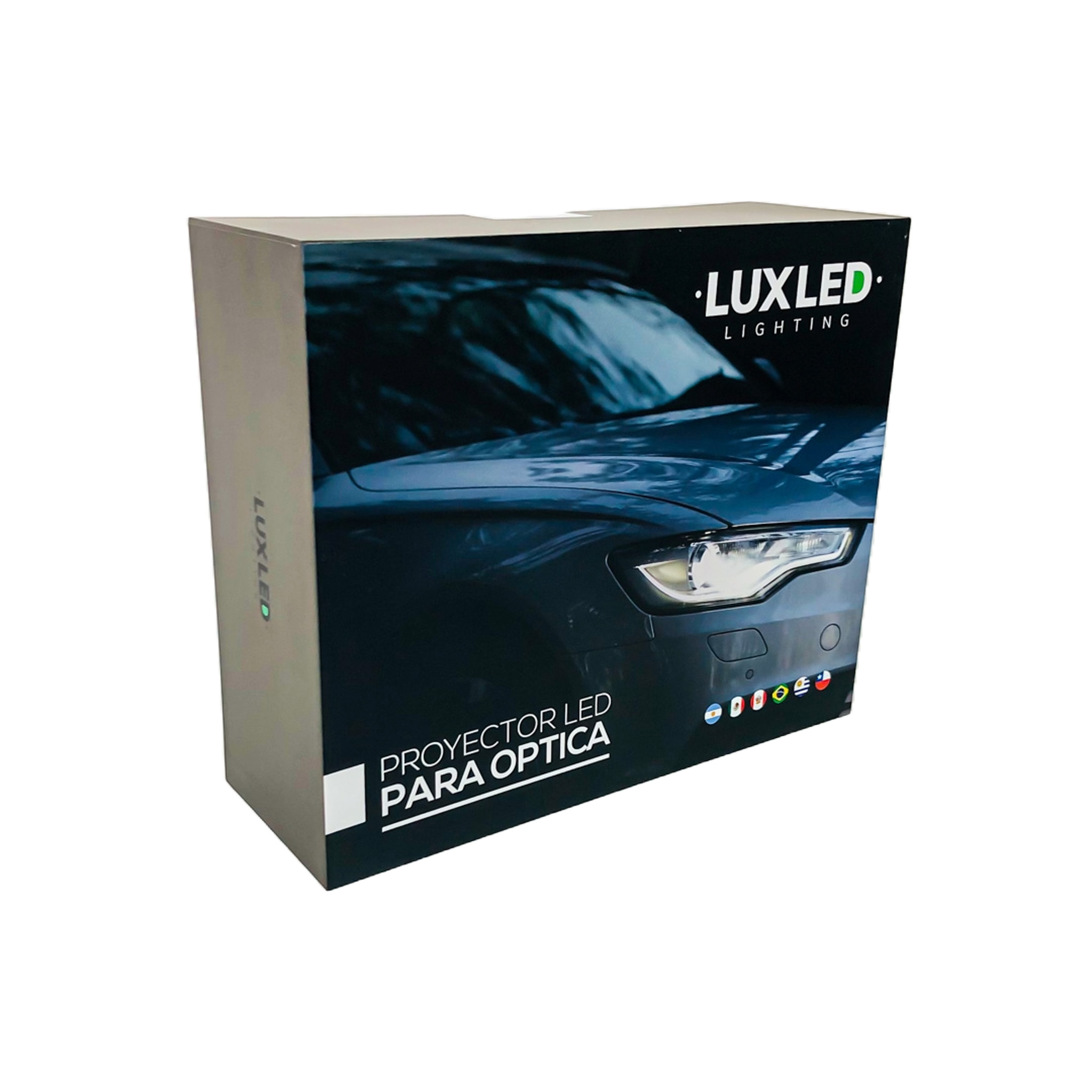 PROYECTOR LED LUPA JUEGO DE PROYECTORES LED 3" CON LUPA PARA INSTALAR EN OPTICA - 3