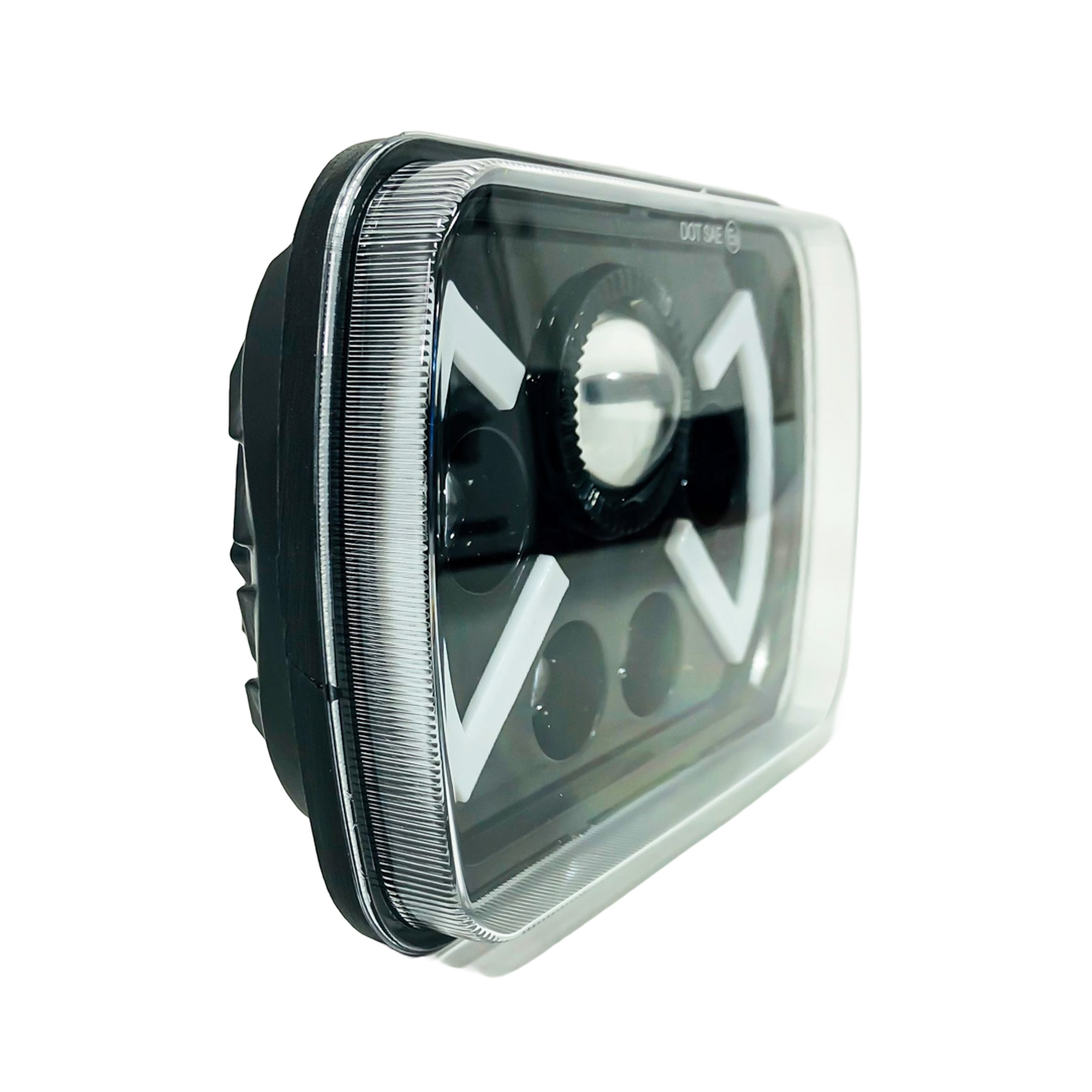 OFF ROAD FARO DE LED FARO LED RECTANGULAR 7' 45 WATTS 4 FUNCIONES. ALTA Y BAJA + DRL BLANCO Y AMBAR - 6
