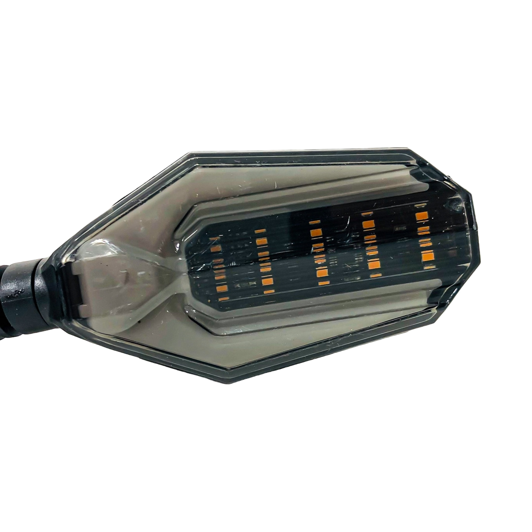 OFF ROAD FARO DE LED UNIVERSAL - LUZ DE GIRO GIRO PARA MOTO CON LUZ LED RUNNING AMBAR Y LUZ DE GIRO AMBAR 12V  - JUEGO DE 2 UNIDADES MEDIDAS 350*40*32 (mm) - 7