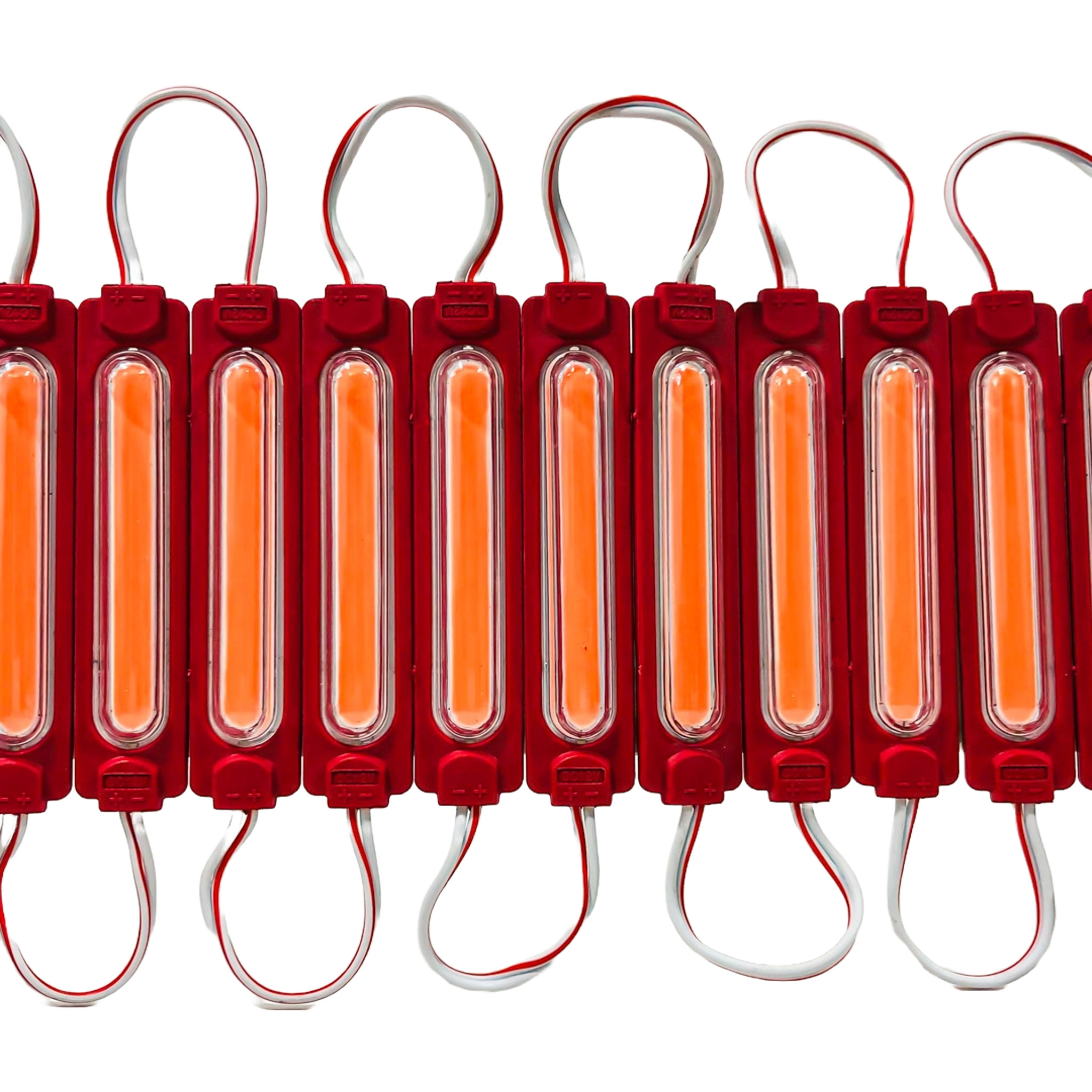 MODULO LED COB PLACA LED COB AUTOADHESIVO 12V COLOR ROJO 8,5CM X 2CM CANTIDAD POR CAJA MASTER 2000 - 4