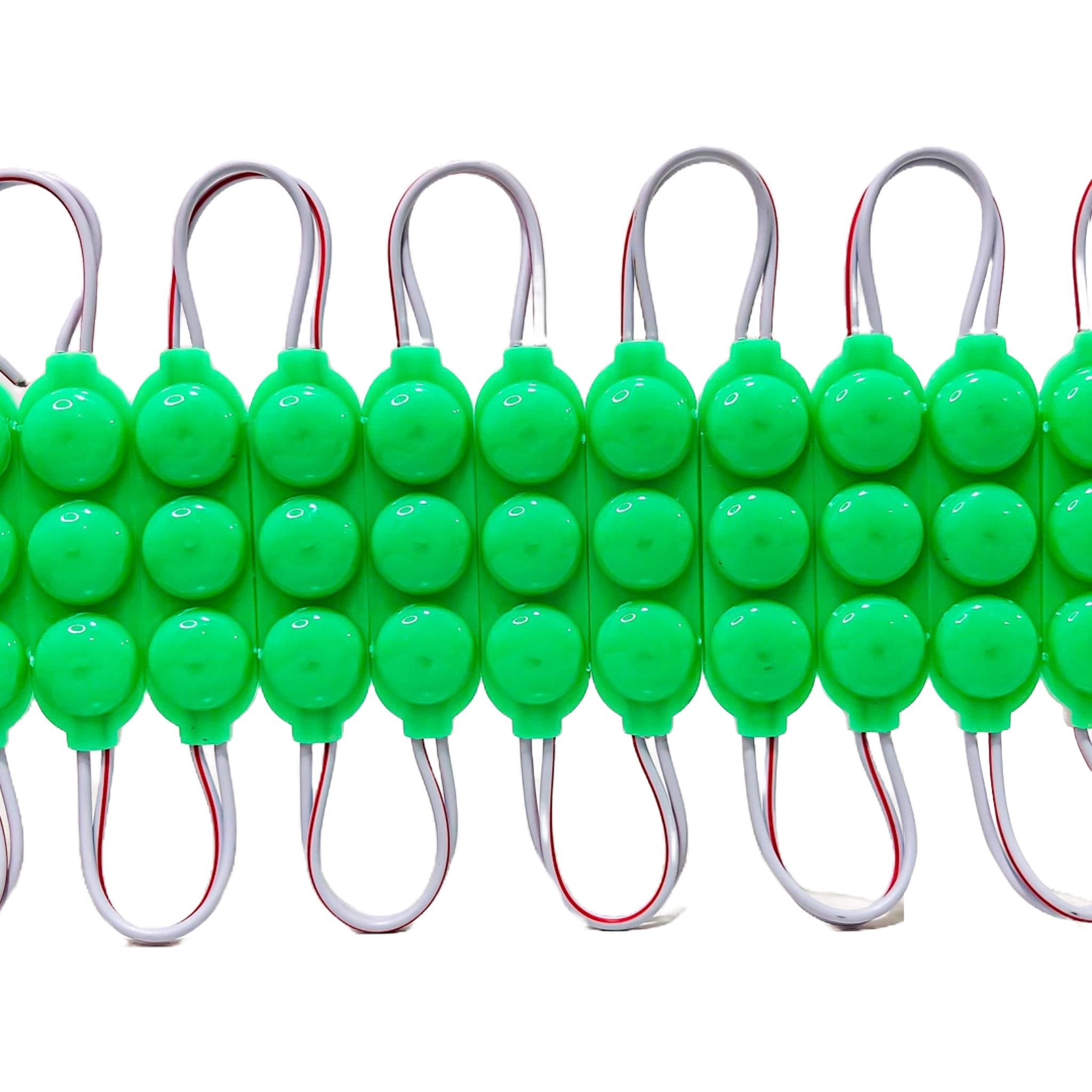 MODULO LED COB 3 LED COB CIRCULAR FUME AUTOADHESIVO 24V COLOR VERDE 7CM X 1,5CM - 4