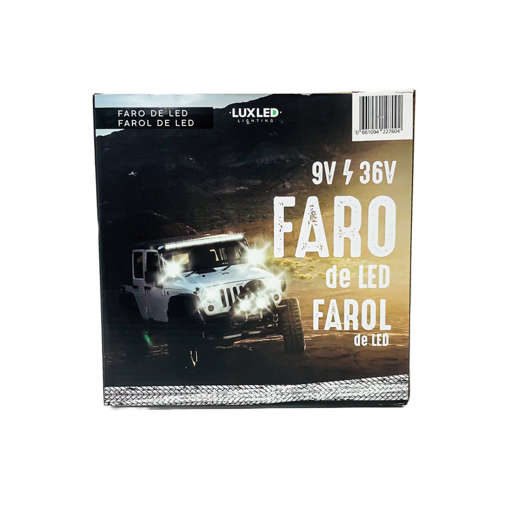 OFF ROAD FARO DE LED UNIVERSAL REDONDO 7"  12 LED EPISTAR BLANCO + 3 LED CREE AMBAR USO IDEAL JEEP WRANGLER - RENEGADE / MOTO HARLEY DAVIDSON - ROYAL ENFIELD CON FUNCION ALTA Y BAJA + OJO DE ANGEL BLANCO Y AMBAR Y AMBAR- HAZ DE LUZ SPOT - 40 WATTS 12V A 36V - 4