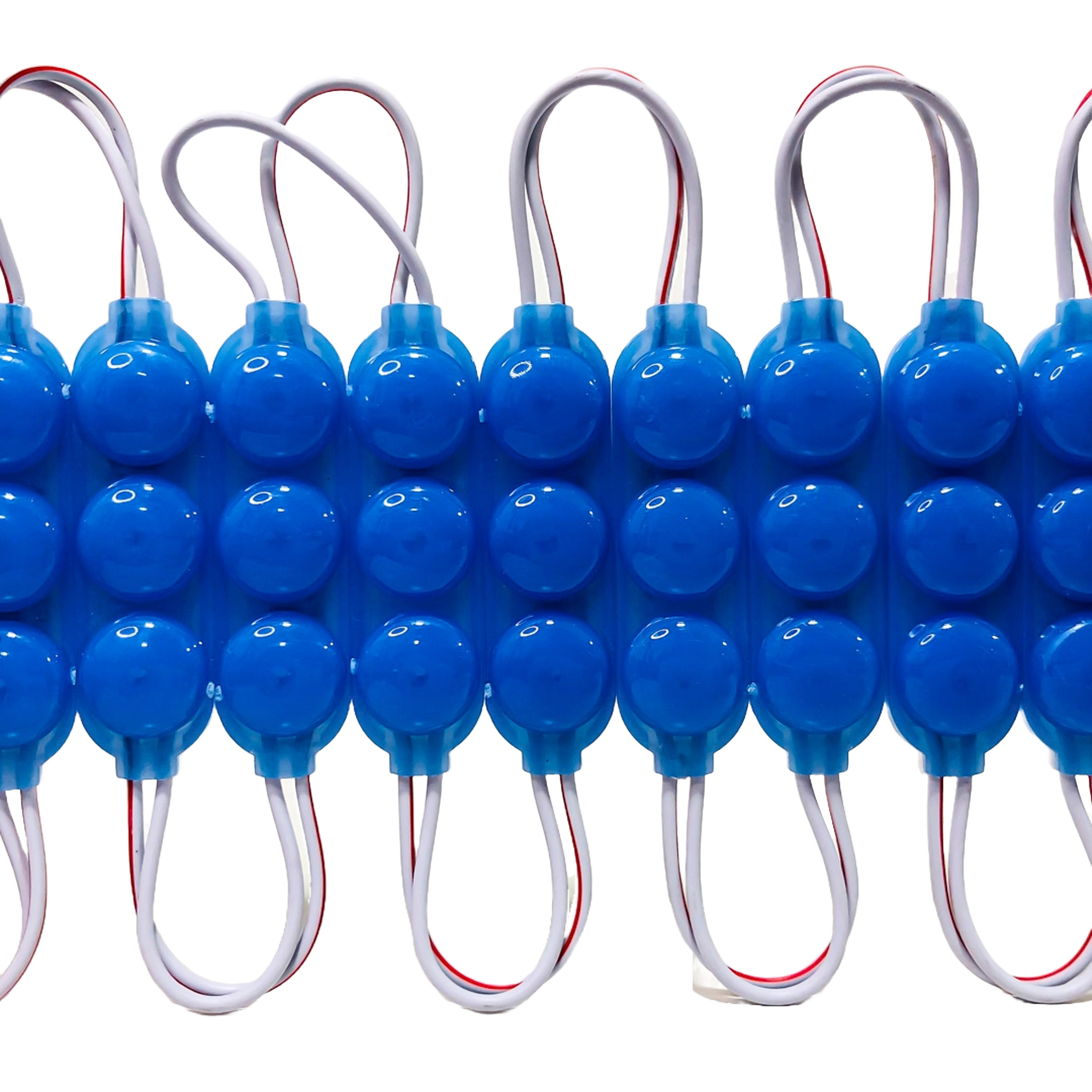 MODULO LED COB 3 LED COB CIRCULAR FUME AUTOADHESIVO 24V COLOR AZUL 7CM X 1,5CM - 4
