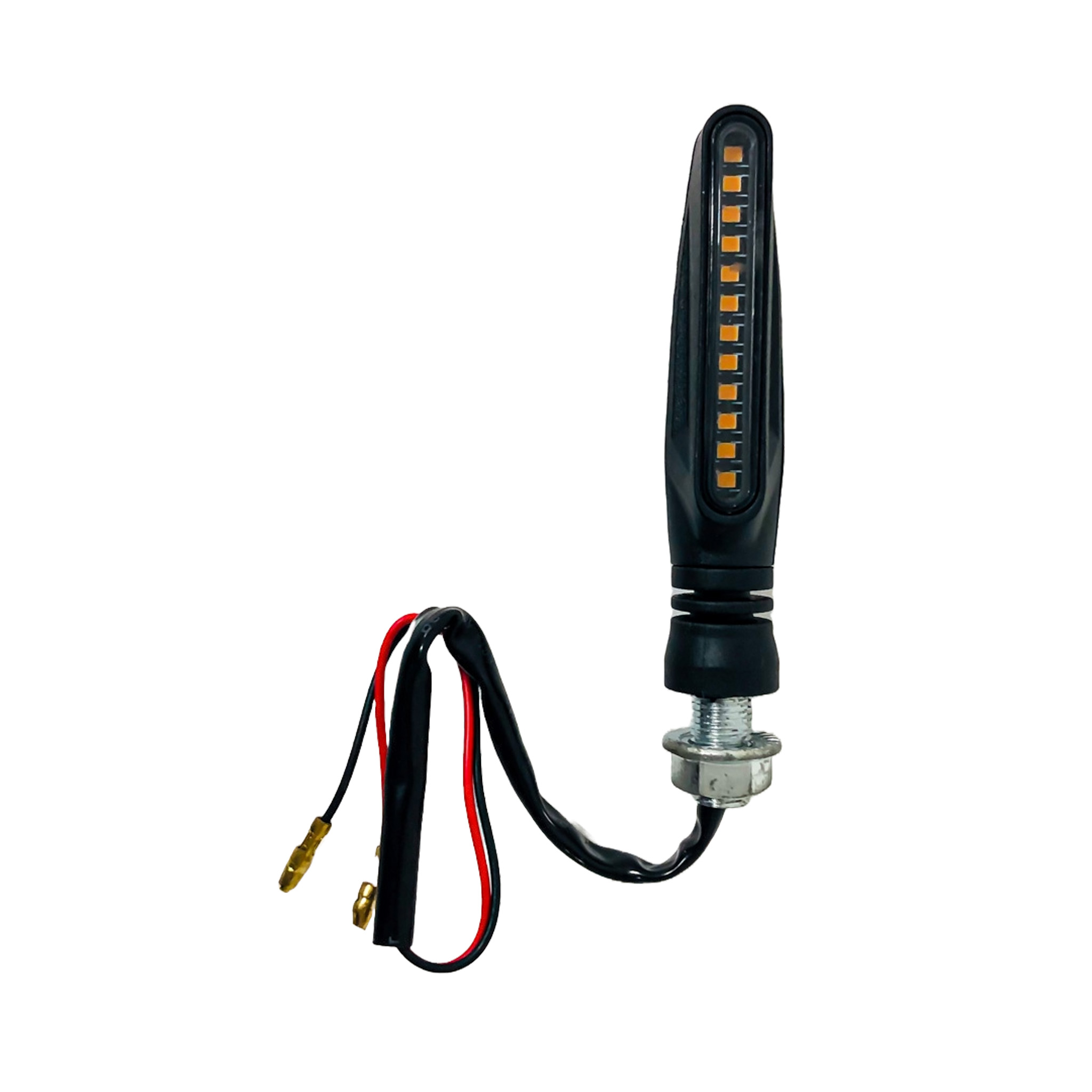 OFF ROAD FARO DE LED UNIVERSAL - LUZ DE GIRO GIRO PARA MOTO CON LUZ LED RUNNING AMBAR Y LUZ DE GIRO AMBAR 12V  - JUEGO DE 2 UNIDADES MEDIDAS 120*20*25 (mm) - 7