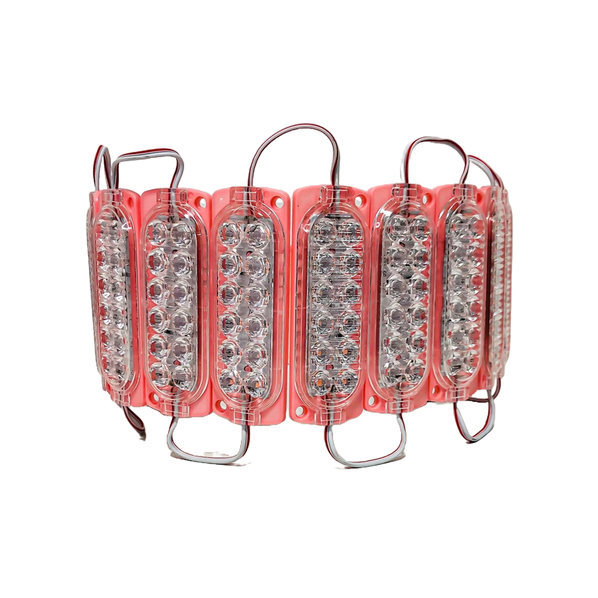 MODULO LED SMD 12 LED SMD AUTOADHESIVO 12V COLOR ROSA 10CM X 3CM CANTIDAD POR CAJA MASTER 2000 - 3