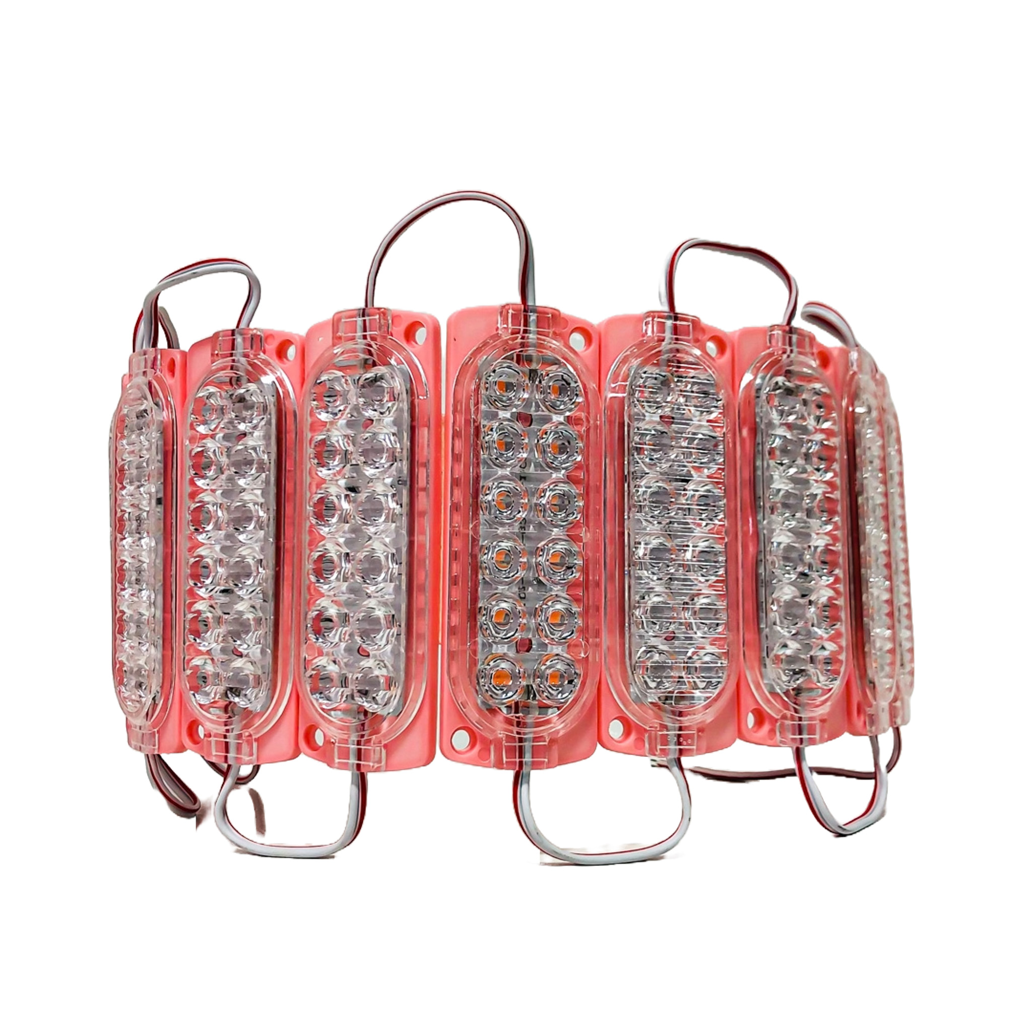 MODULO LED SMD 12 LED SMD AUTOADHESIVO 12V COLOR ROSA 10CM X 3CM CANTIDAD POR CAJA MASTER 2000 - 4