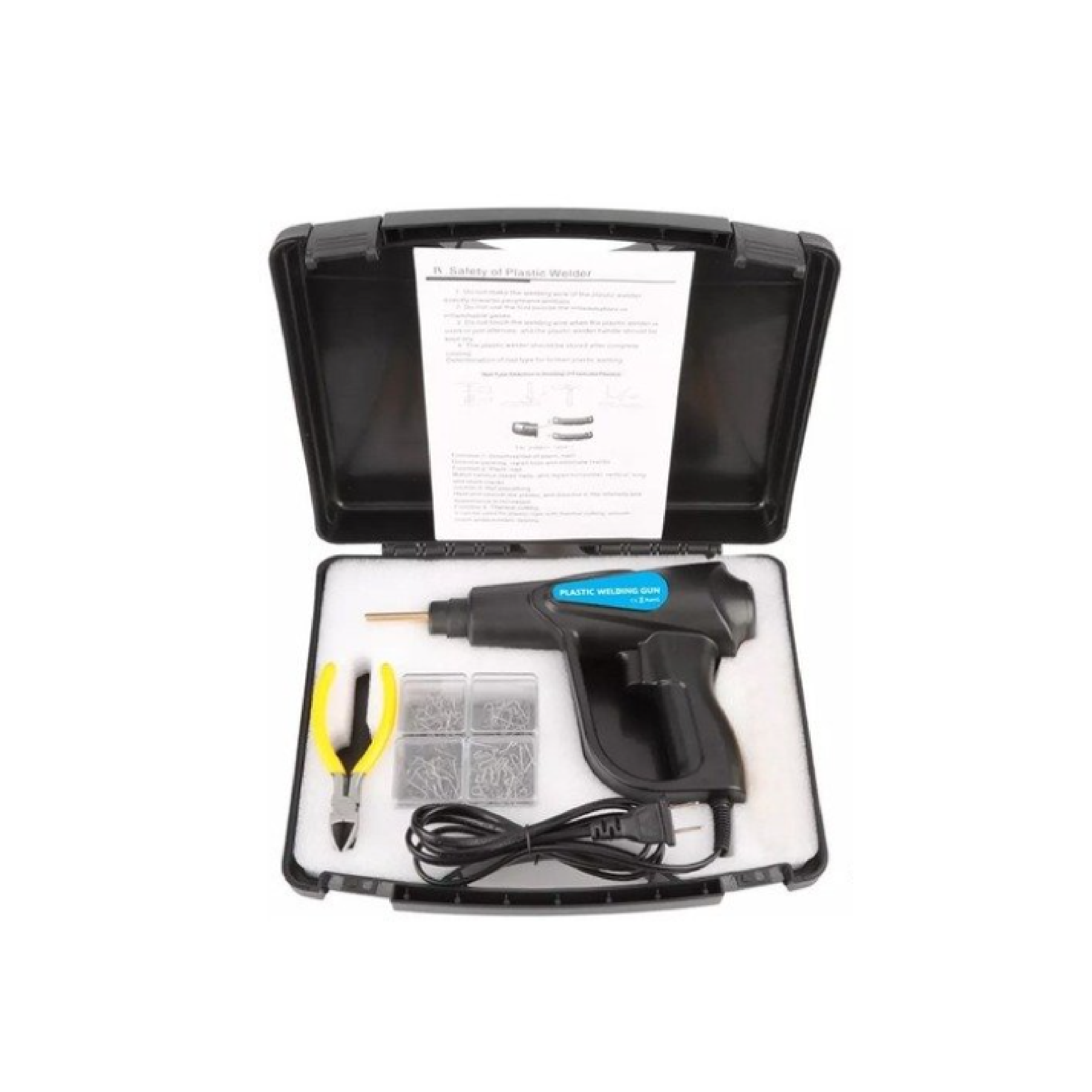 KIT PISTOLA SOLDADORA PARA SOLDAR PLASTICOS Y GRAMPAS EN PARAGOLPES ENCHUFE 220V - INCLUYE HERRAMIENTAS Y GRAMPAS - 2