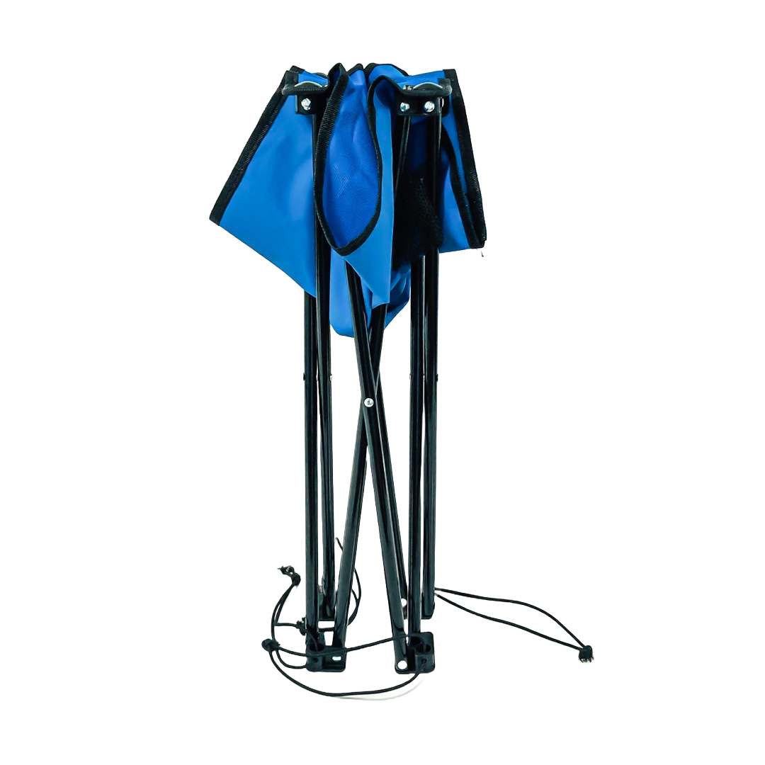 MESA MULTI USO MESA DE TELA PLEGABLE CON PORTAVASOS MEDIDAS 46CM X 46CM X 60CM COLOR AZUL IDEAL CAMPING - PLAYA