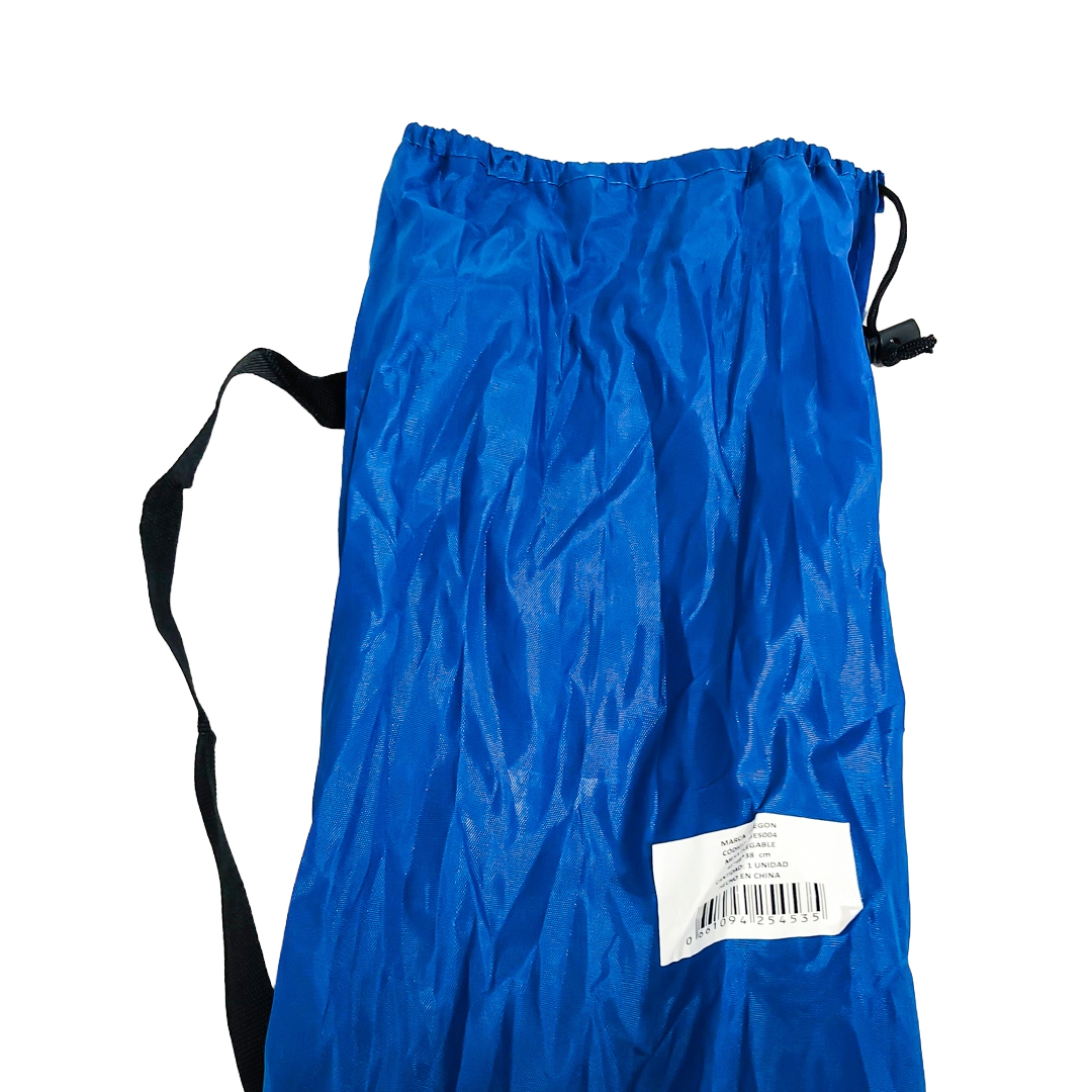 MESA MULTI USO MESA DE TELA PLEGABLE CON PORTAVASOS MEDIDAS 46CM X 46CM X 60CM COLOR AZUL IDEAL CAMPING - PLAYA - 3
