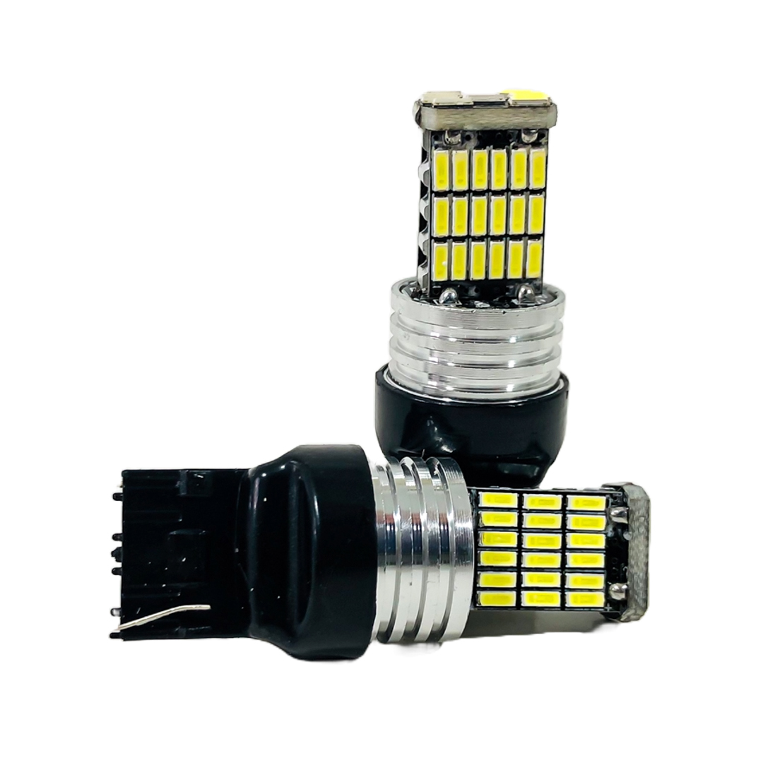LED SEÑALIZACION CANBUS BLISTER X 2 - 7440 - 12065 - W21W 1 POLO SIN CULOTE 45 LED 3014 SMD - CANBUS - BLANCO 12V - 24V - 7