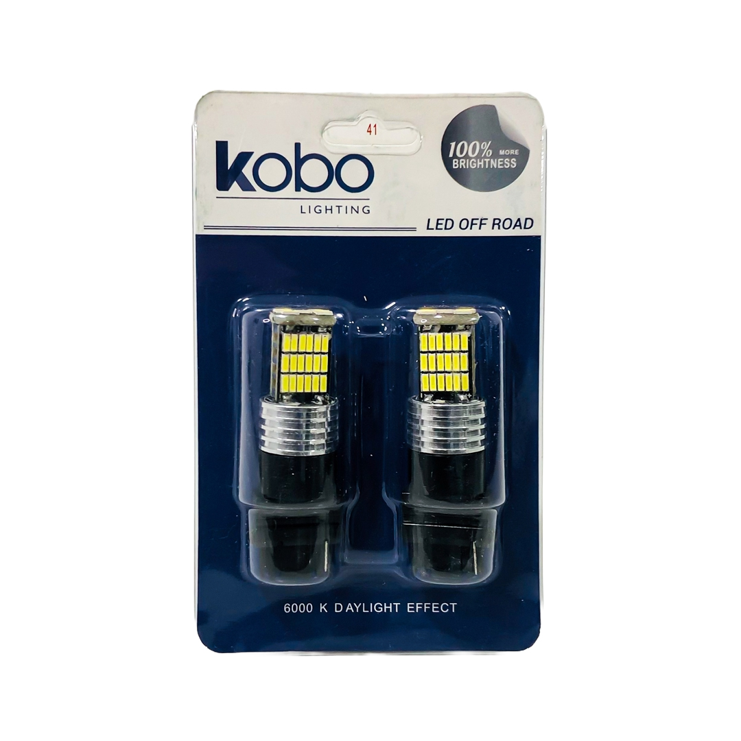 LED SEÑALIZACION CANBUS BLISTER X 2 - 3156 P27W 1 POLO CULOTE PLASTICO 45 LED 3014 SMD - CANBUS - BLANCO 12V - 24V - 9