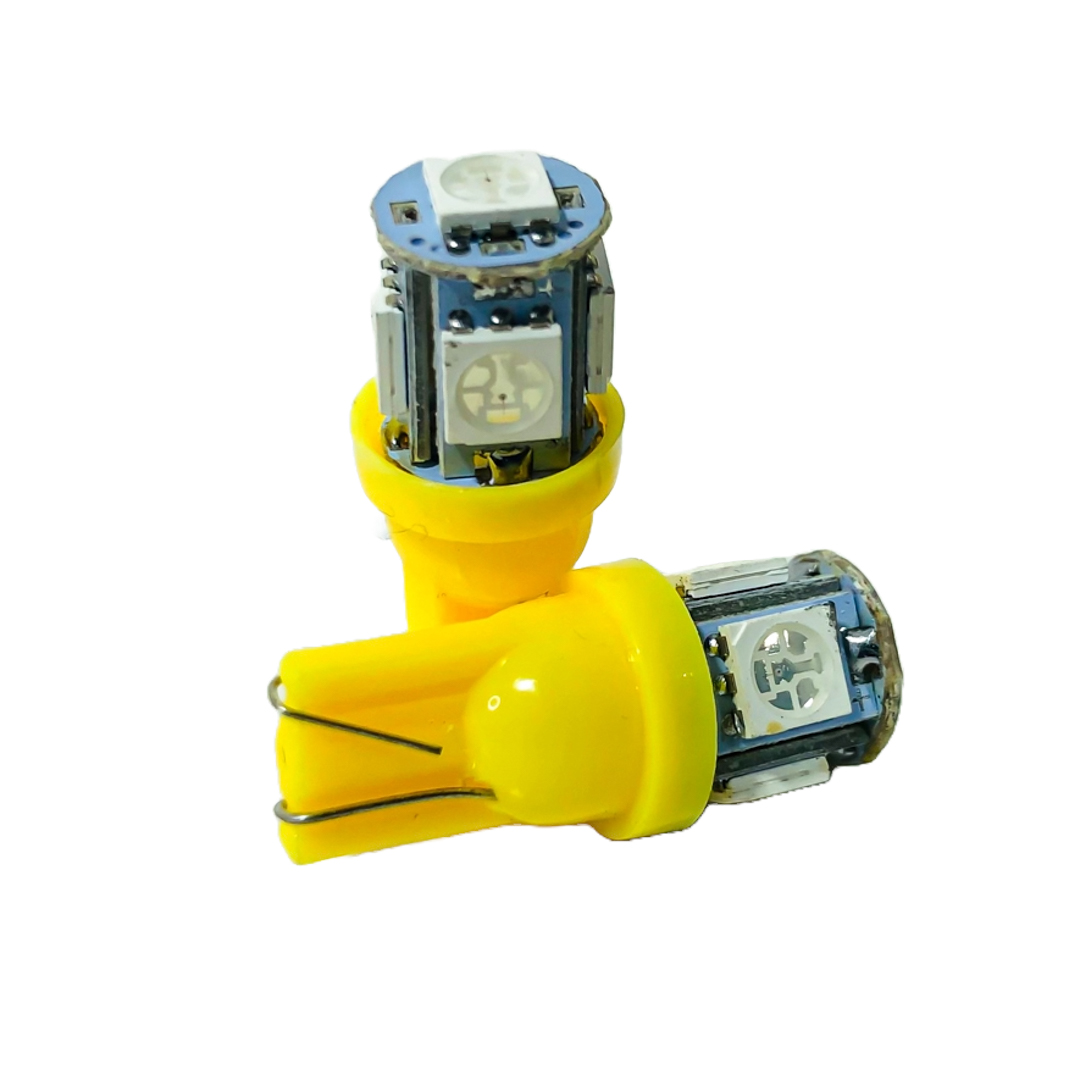 LED SEÑALIZACION SMD BLISTER X 2 - 2821 - T10 - W5W 5 SMD 5050 SMD - AMARILLO 24V- BLISTER X 2 UNIDADES CANTIDAD POR CAJA MASTER 1500 - 7