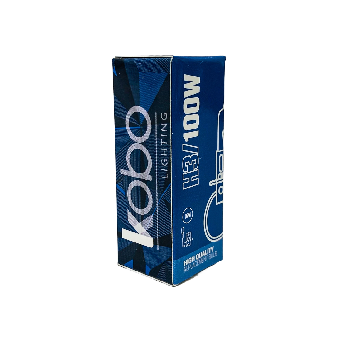 LAMPARA HALOGENA ESTANDAR H3 12V 100W KOBO (CODIGO ANTERIOR: 12455KO) CANTIDAD POR CAJA MASTER 1000 - 7