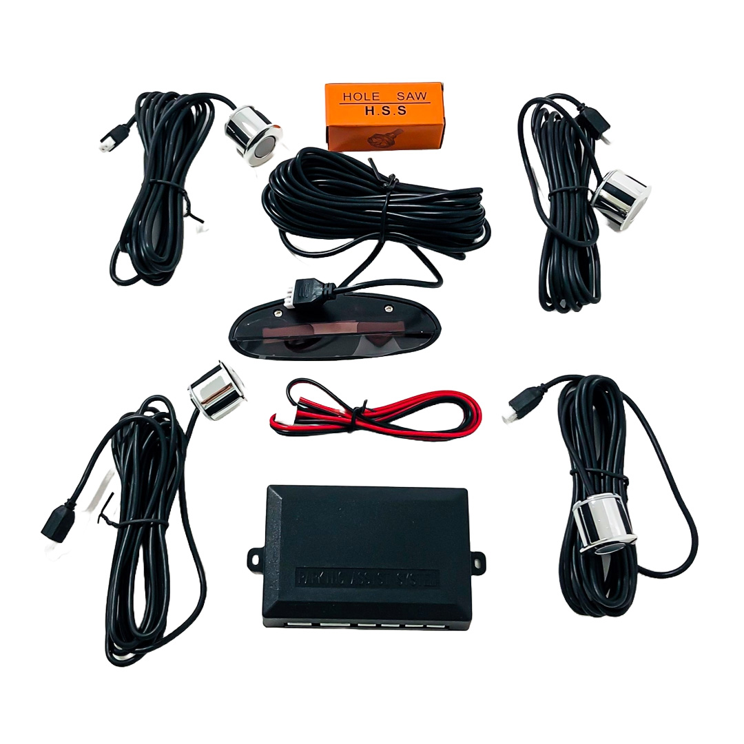 KIT DE SENSORES DE ESTACIONAMIENTO CON D CROMADO - UNIVERSAL - 2