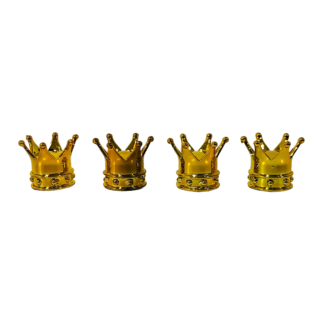 JUEGO DE TAPITAS DE VALVULA TUNNING SET X 4 PCS CORONA REY DORADAS