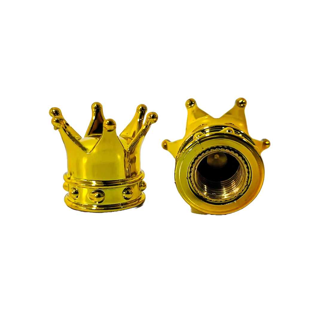 JUEGO DE TAPITAS DE VALVULA TUNNING SET X 4 PCS CORONA REY DORADAS - 3