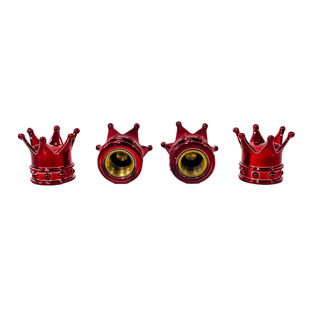JUEGO DE TAPITAS DE VALVULA TUNNING SET X 4 PCS CORONA REY ROJAS - 2