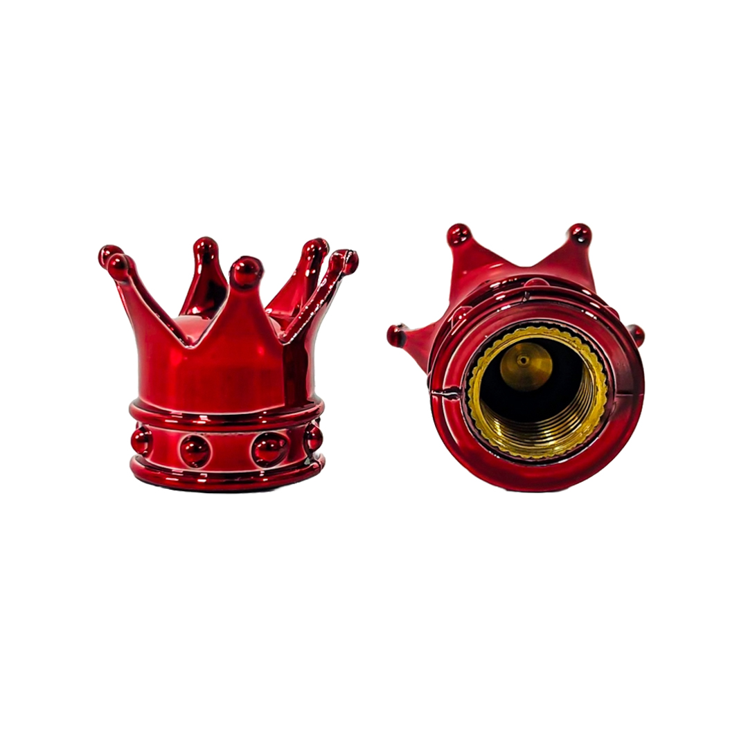 JUEGO DE TAPITAS DE VALVULA TUNNING SET X 4 PCS CORONA REY ROJAS - 3