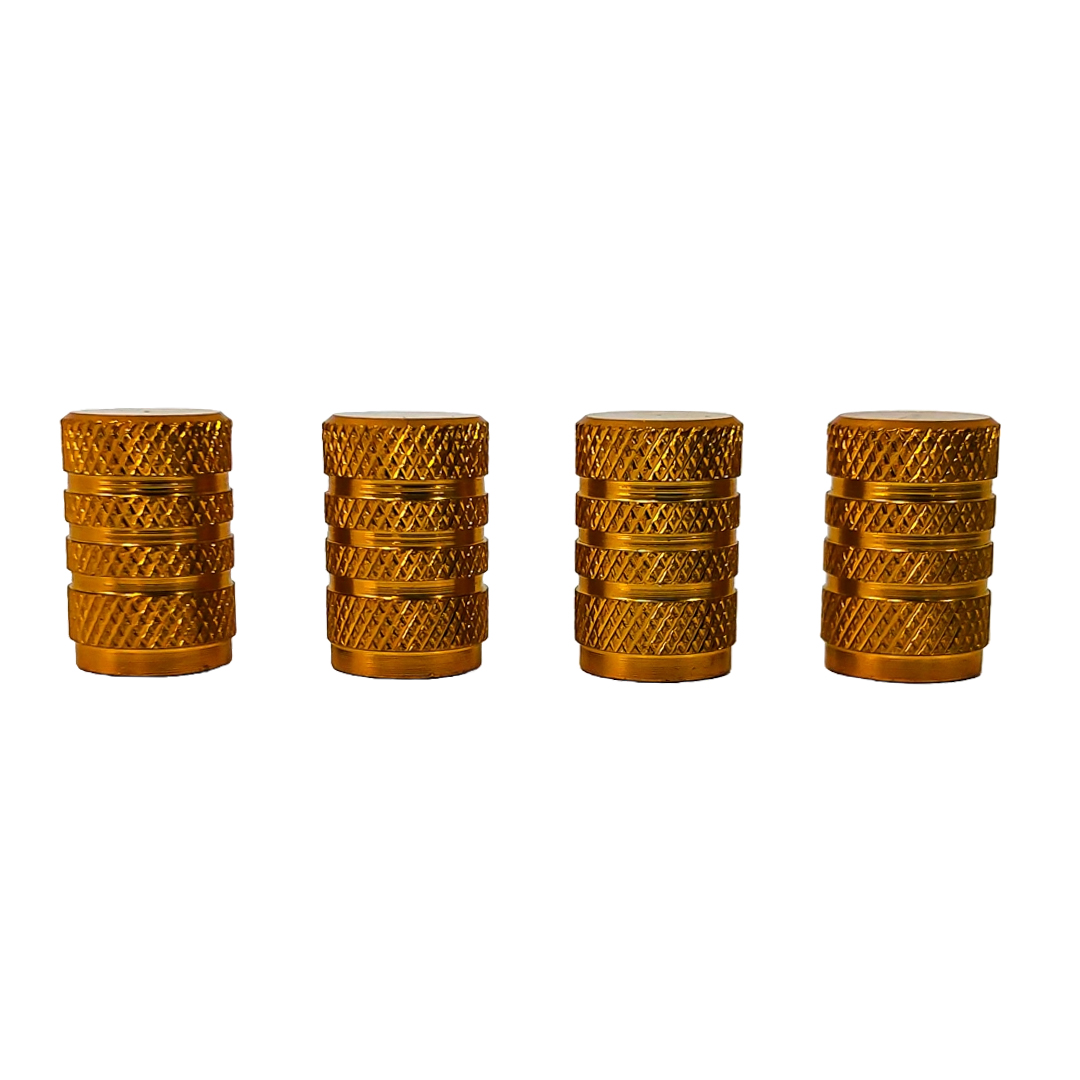 JUEGO DE TAPITAS DE VALVULA TUNNING SET X 4 PCS TUNNING DORADAS