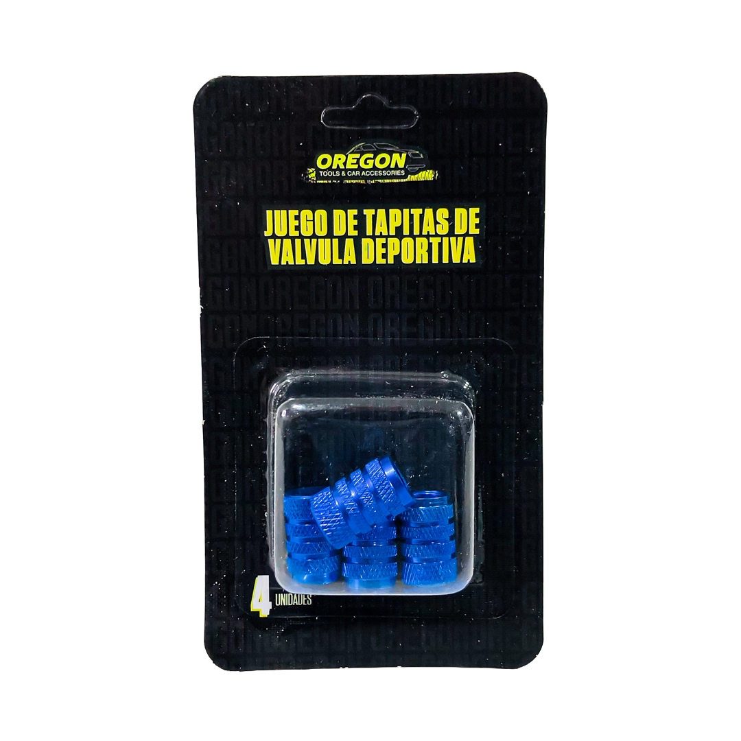 JUEGO DE TAPITAS DE VALVULA TUNNING SET X 4 PCS TUNNING  AZULES - 5