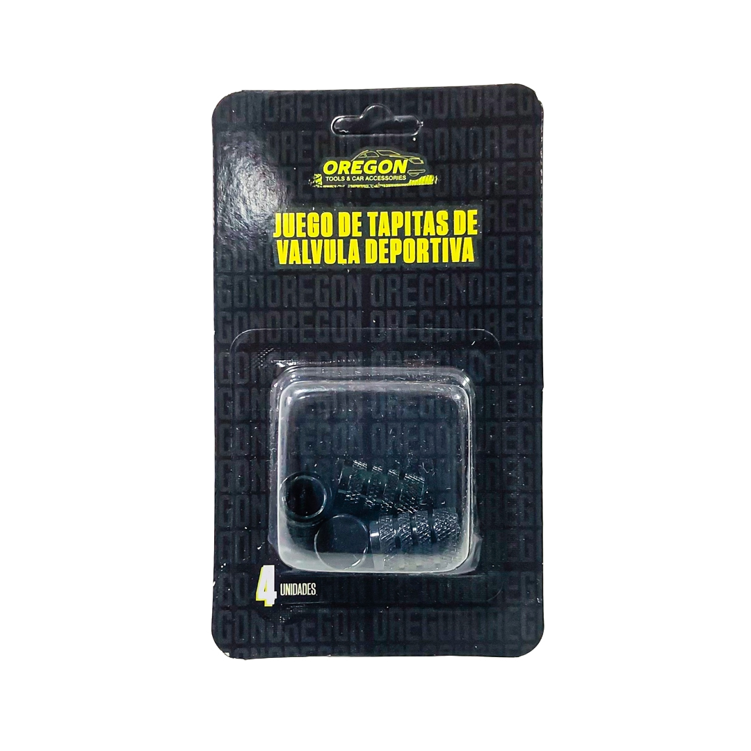 JUEGO DE TAPITAS DE VALVULA TUNNING SET X 4 PCS TUNNING  NEGRAS - 4