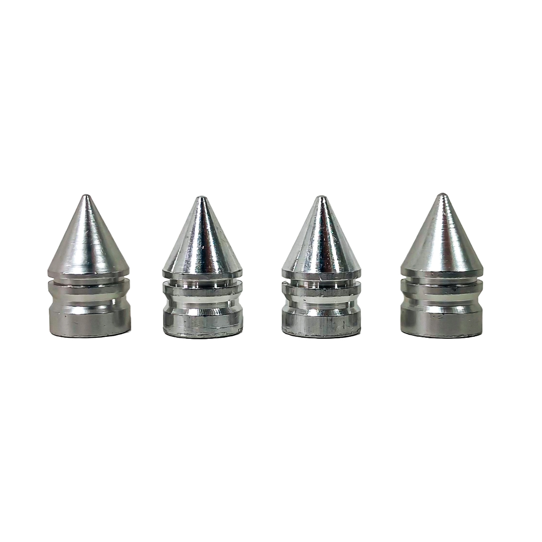 JUEGO DE TAPITAS DE VALVULA TUNNING SET X 4 PCS BALA PLATEADAS - 3