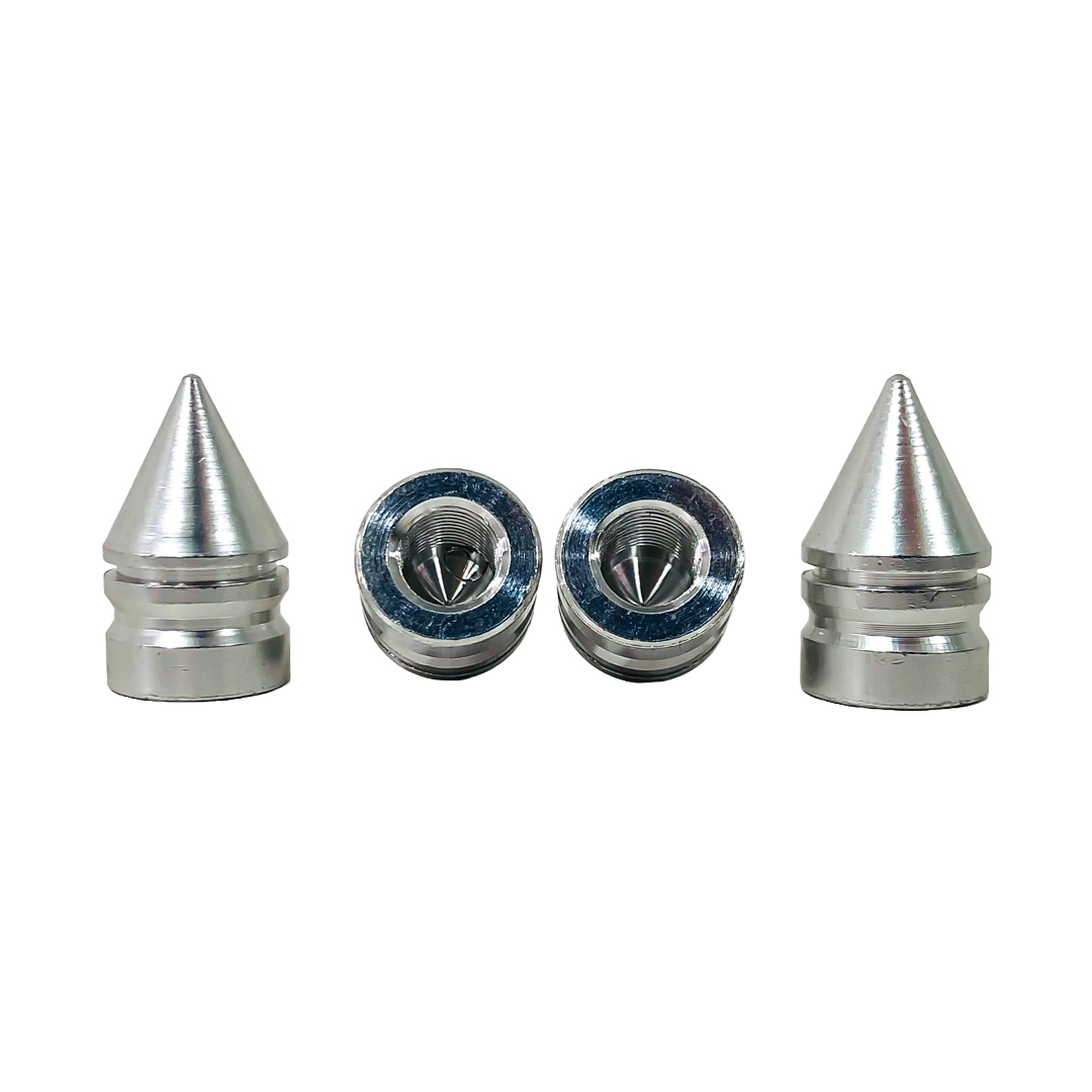 JUEGO DE TAPITAS DE VALVULA TUNNING SET X 4 PCS BALA PLATEADAS - 4