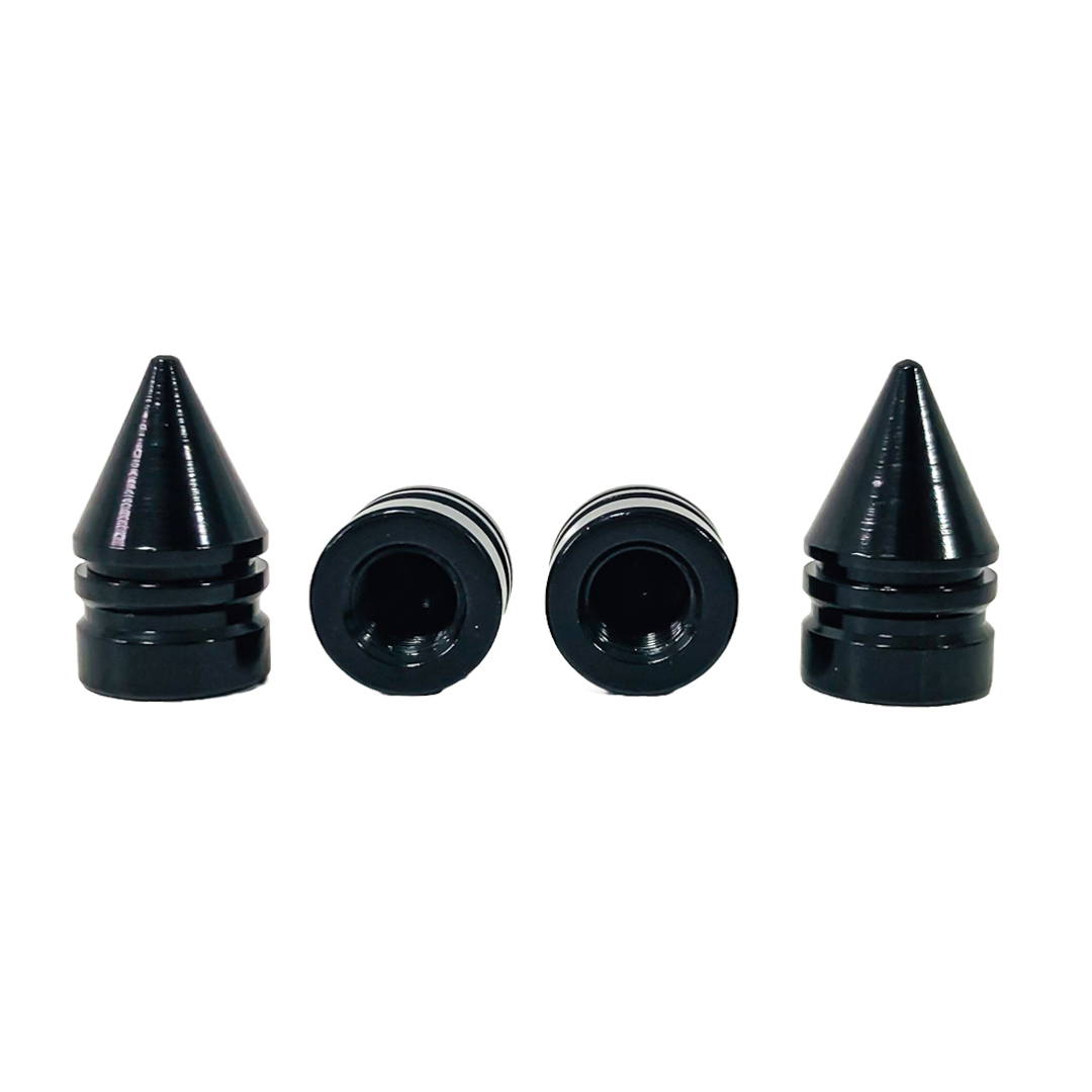 JUEGO DE TAPITAS DE VALVULA TUNNING SET X 4 PCS BALA NEGRAS - 4