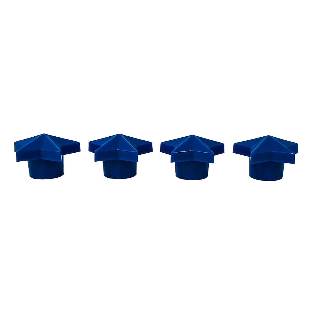 JUEGO DE TAPITAS DE VALVULA TUNNING SET X 4 PCS ESTRELLA AZULES - 3