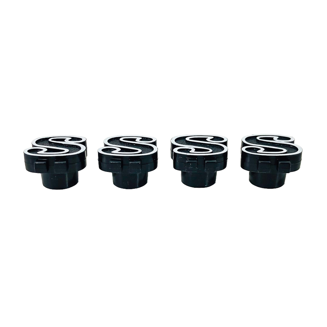 JUEGO DE TAPITAS DE VALVULA TUNNING SET X 4 PCS DOLAR NEGRAS - 2