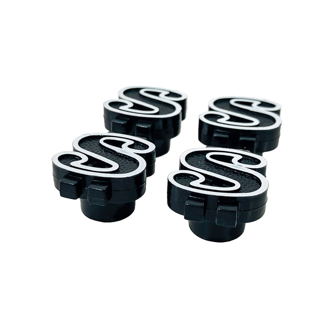 JUEGO DE TAPITAS DE VALVULA TUNNING SET X 4 PCS DOLAR NEGRAS - 5