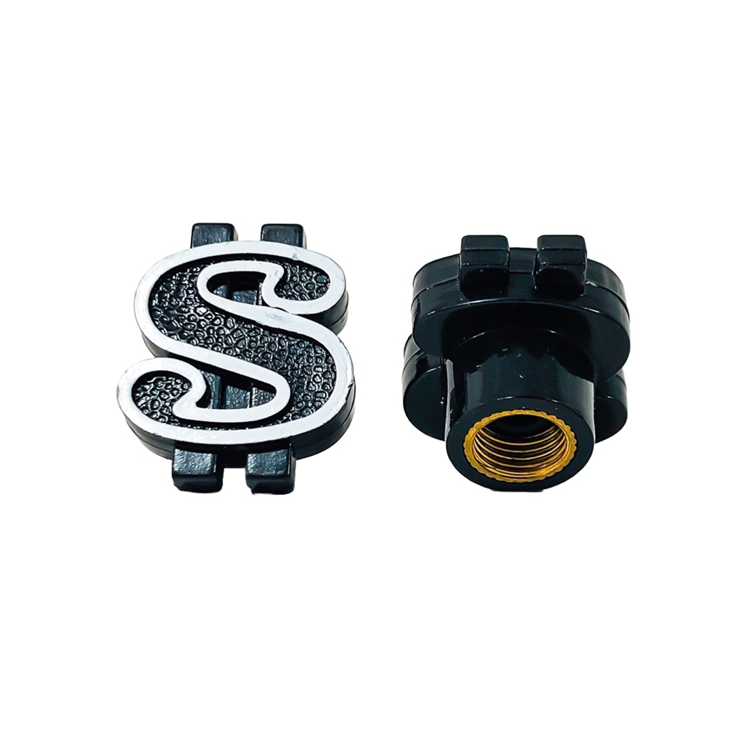 JUEGO DE TAPITAS DE VALVULA TUNNING SET X 4 PCS DOLAR NEGRAS - 6