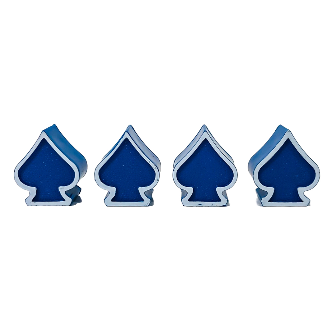 JUEGO DE TAPITAS DE VALVULA TUNNING SET X 4 PCS PICS POKER AZULES - 2