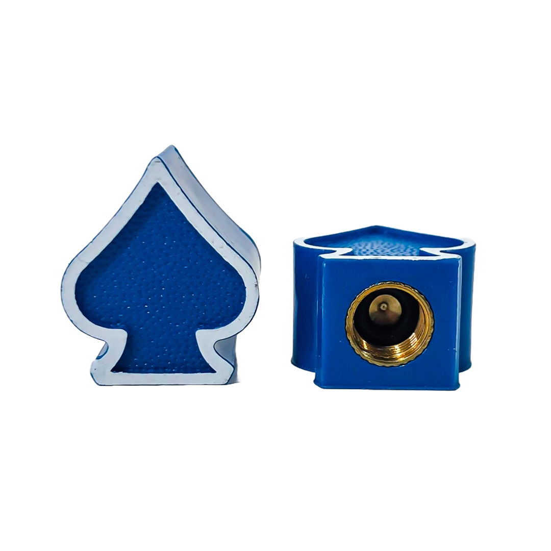 JUEGO DE TAPITAS DE VALVULA TUNNING SET X 4 PCS PICS POKER AZULES - 4