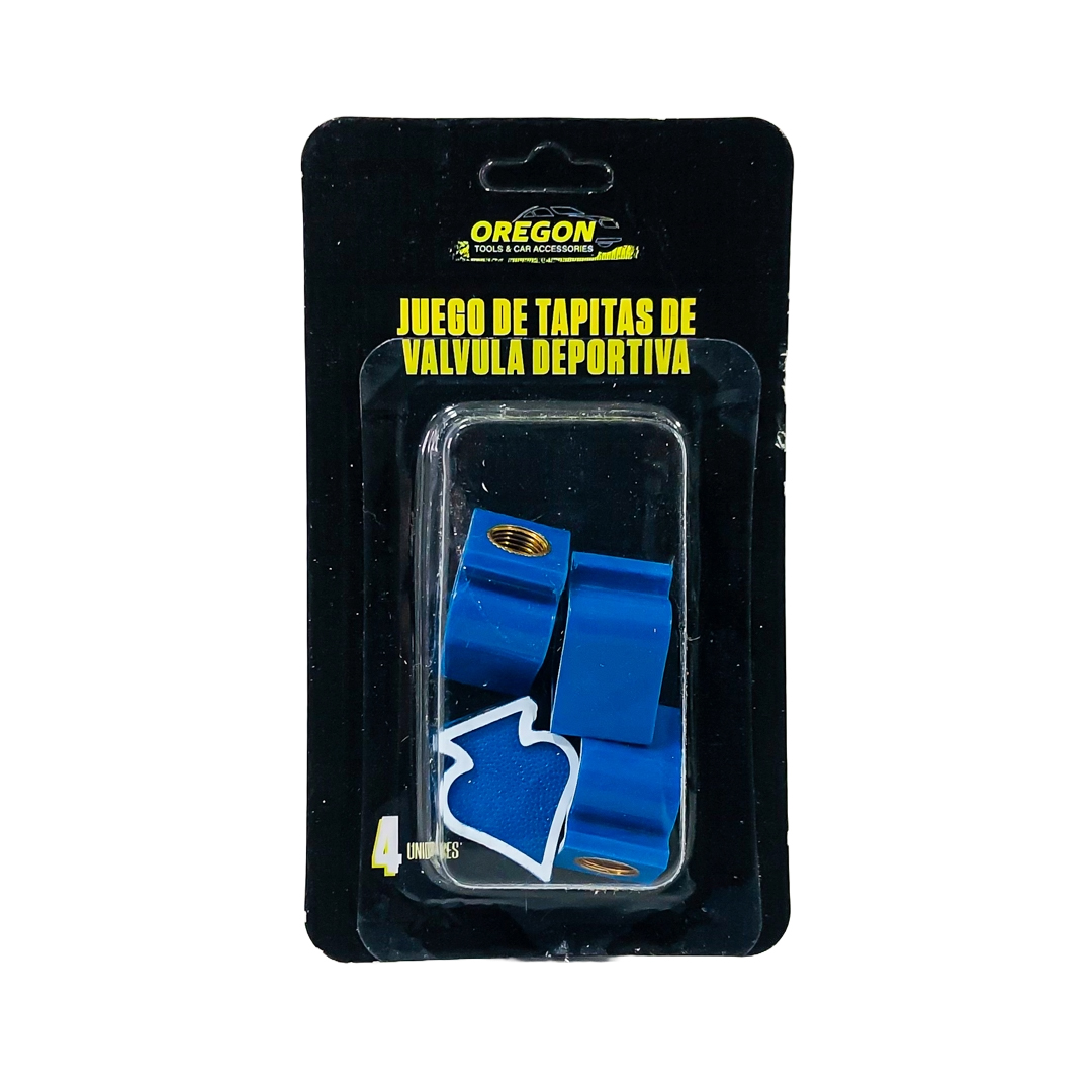 JUEGO DE TAPITAS DE VALVULA TUNNING SET X 4 PCS PICS POKER AZULES - 5
