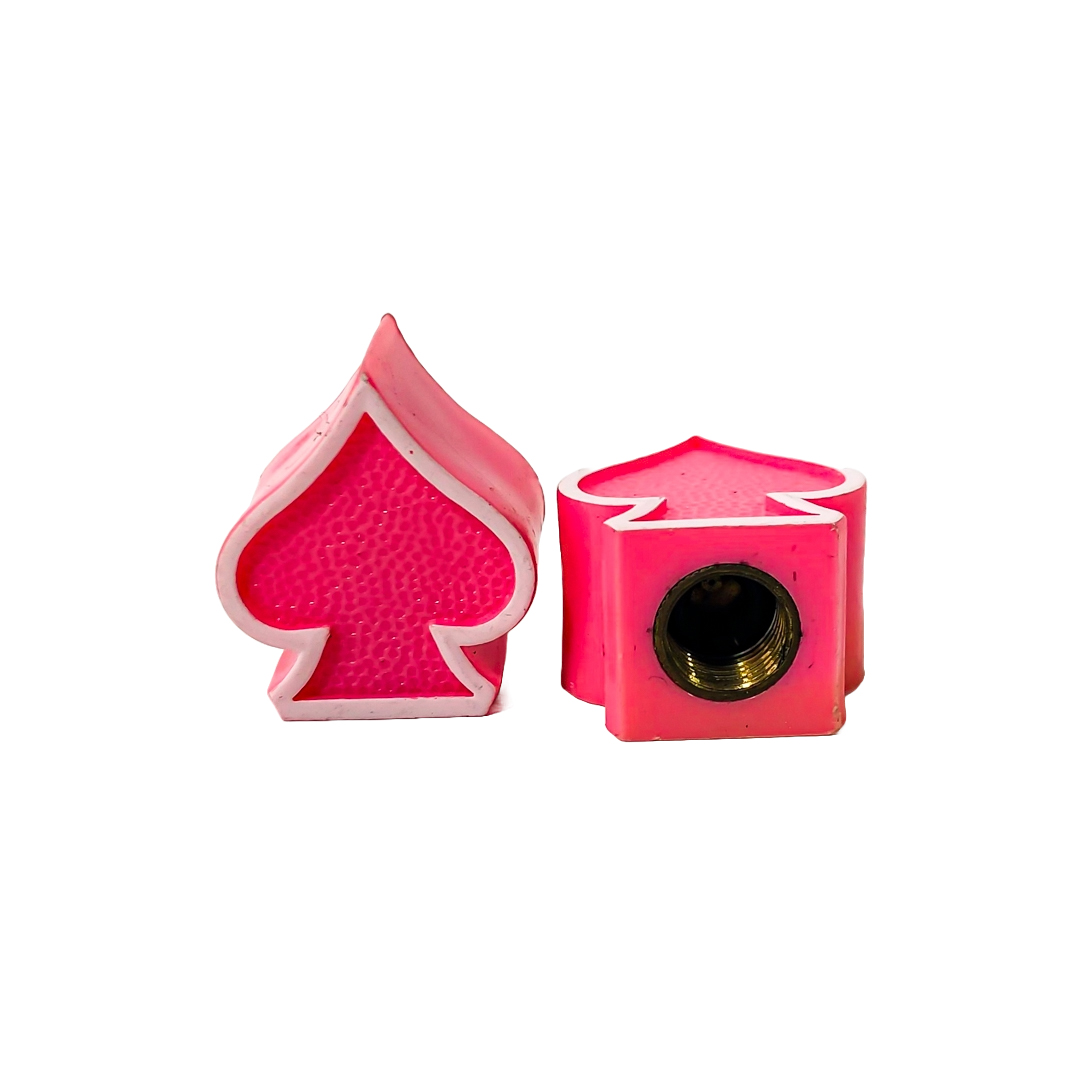 JUEGO DE TAPITAS DE VALVULA TUNNING SET X 4 PCS PICS POKER ROSAS - 4