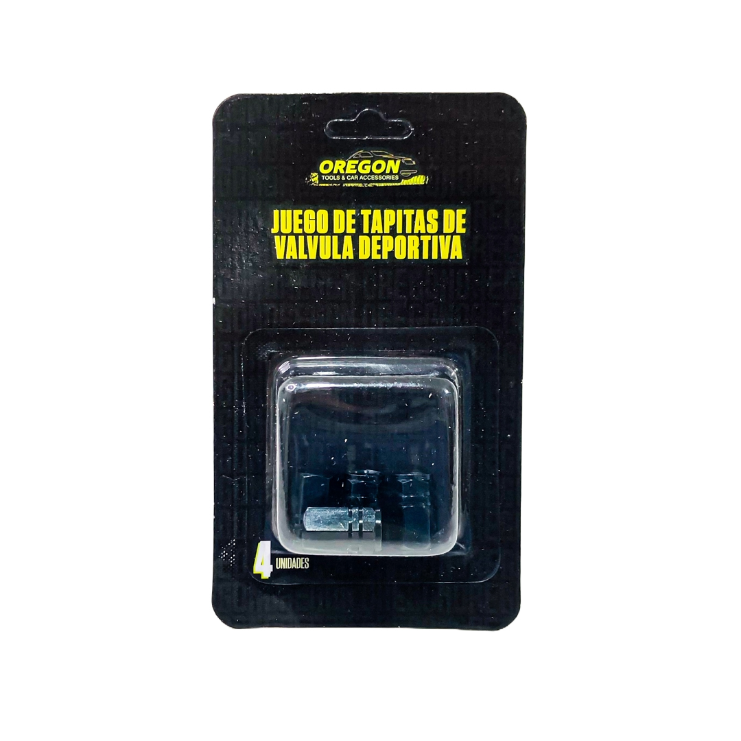 JUEGO DE TAPITAS  DE VALVULA DEPORTIVA JUEGO DE TAPITAS  DE VALVULA DEPORTIVA METALIZADA 4 PCS NEGRO UNIVERSAL - 8
