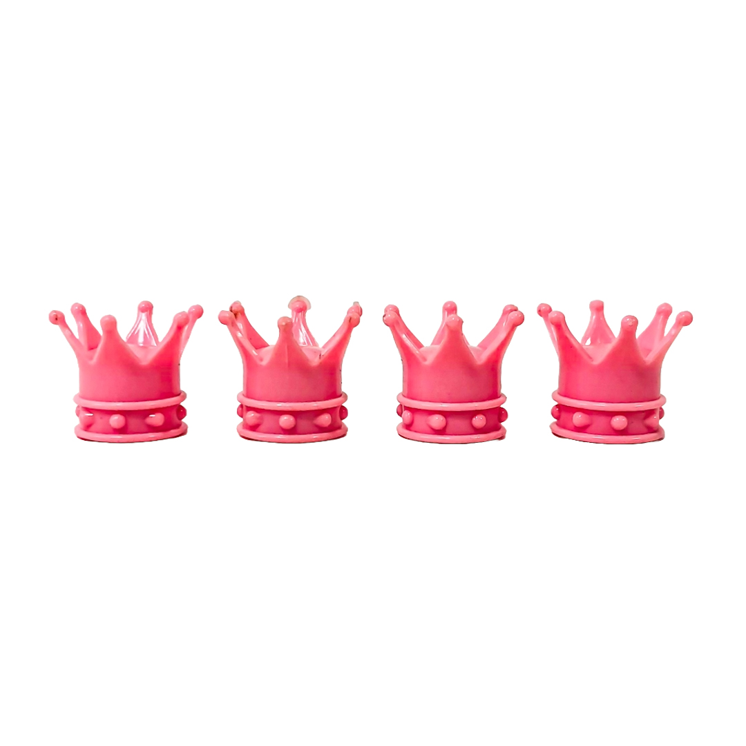 JUEGO DE TAPITAS DE VALVULA TUNNING SET X 4 PCS CORONA REY ROSAS