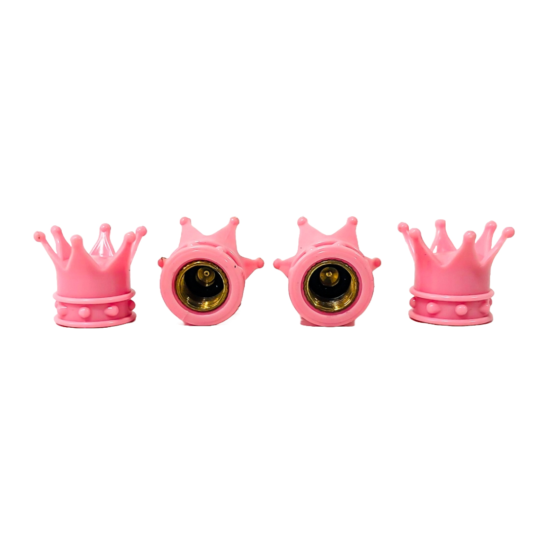 JUEGO DE TAPITAS DE VALVULA TUNNING SET X 4 PCS CORONA REY ROSAS - 2