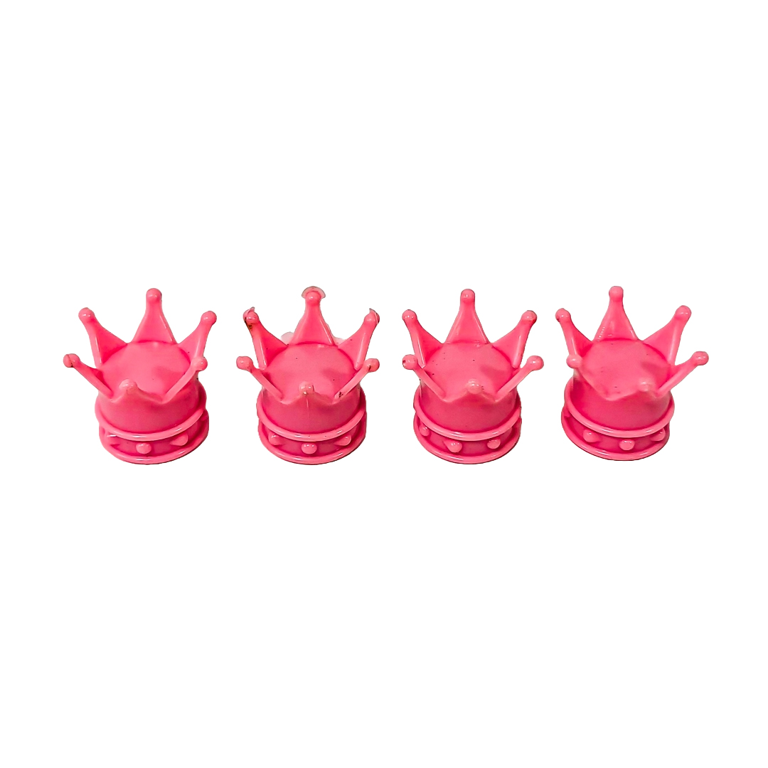 JUEGO DE TAPITAS DE VALVULA TUNNING SET X 4 PCS CORONA REY ROSAS - 3